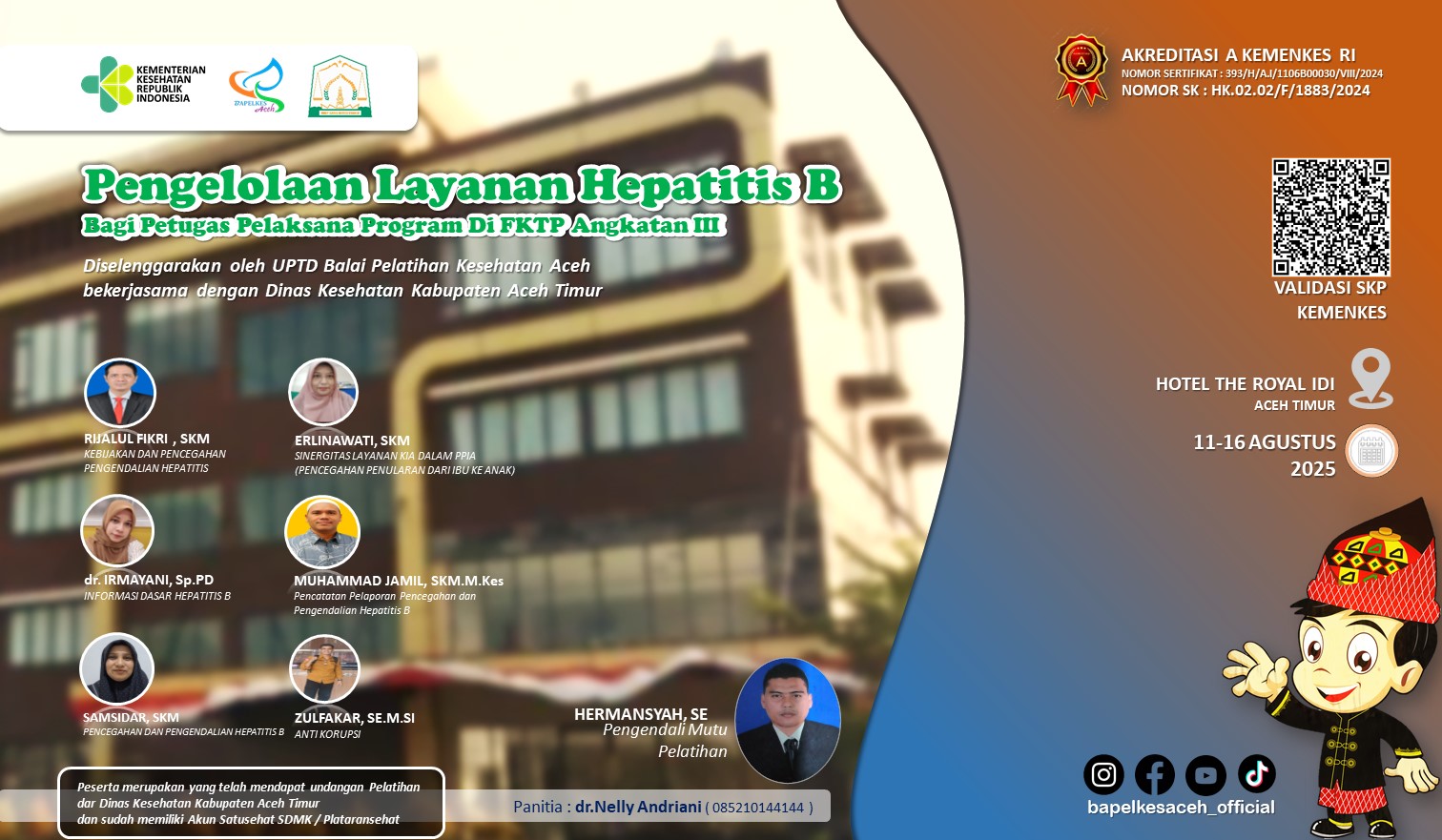 Pelatihan Pengelolaan Layanan Hepatitis B bagi Petugas Pelaksana Program di FKTP Angkatan 3