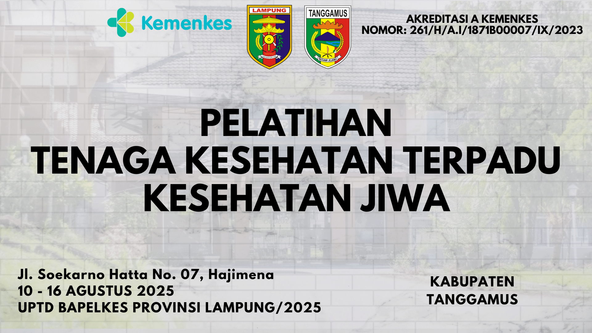 Pelatihan Tenaga Kesehatan Terpadu Kesehatan Jiwa Angkatan 1