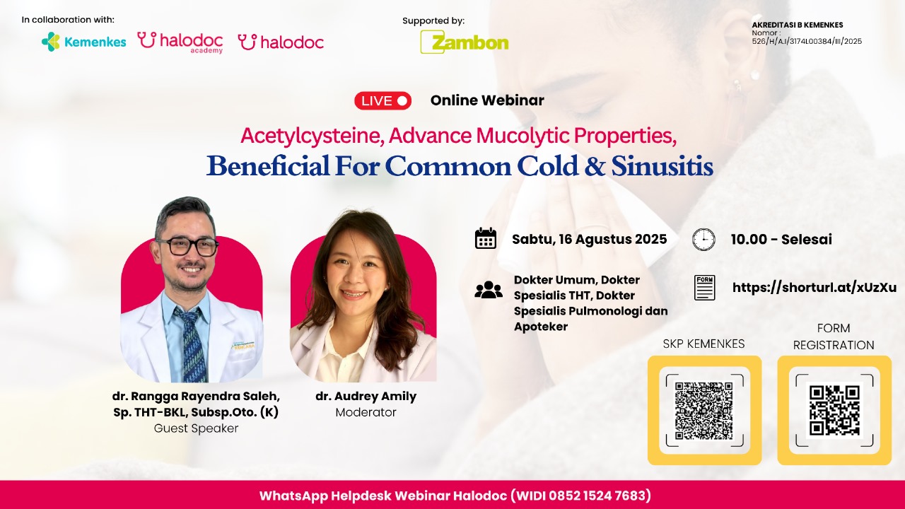 Acetylcysteine, Advance Mucolytic Properties, Beneficial For Common Cold & Sinusitis Angkatan 1