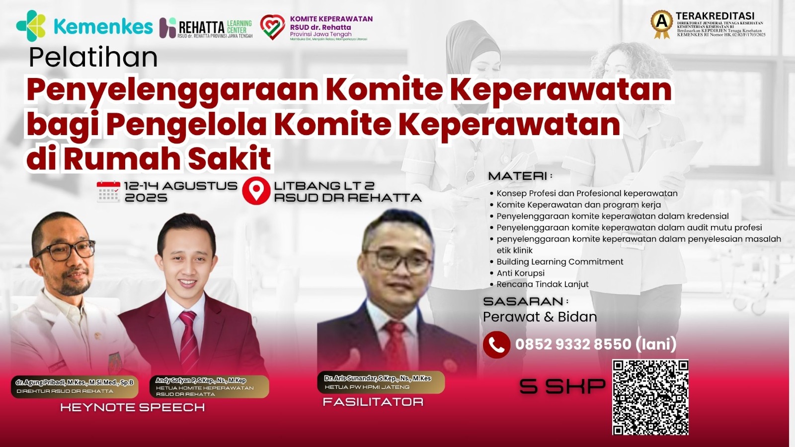 Pelatihan Penyelenggaraan Komite Keperawatan bagi Pengelola Komite Keperawatan di Rumah Sakit Angkatan 1