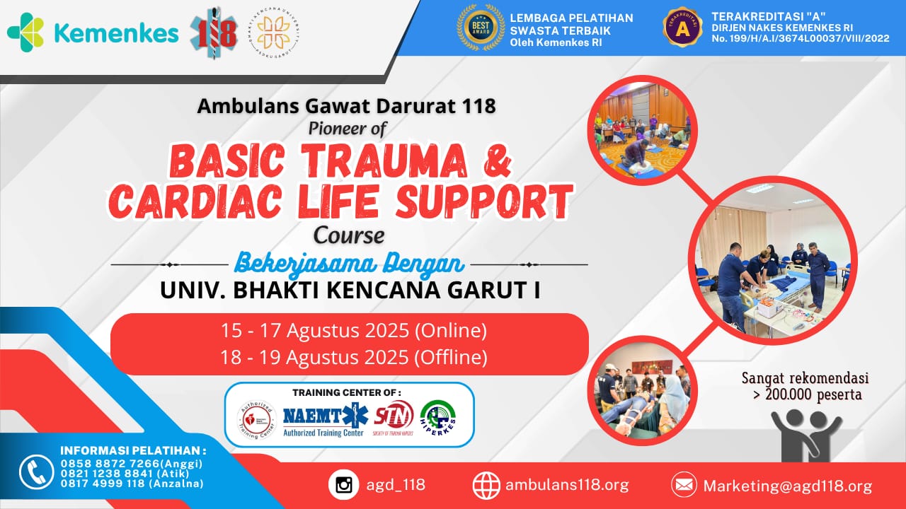 Pelatihan Basic Trauma Cardiac Life Support (BTCLS) Angkatan 180