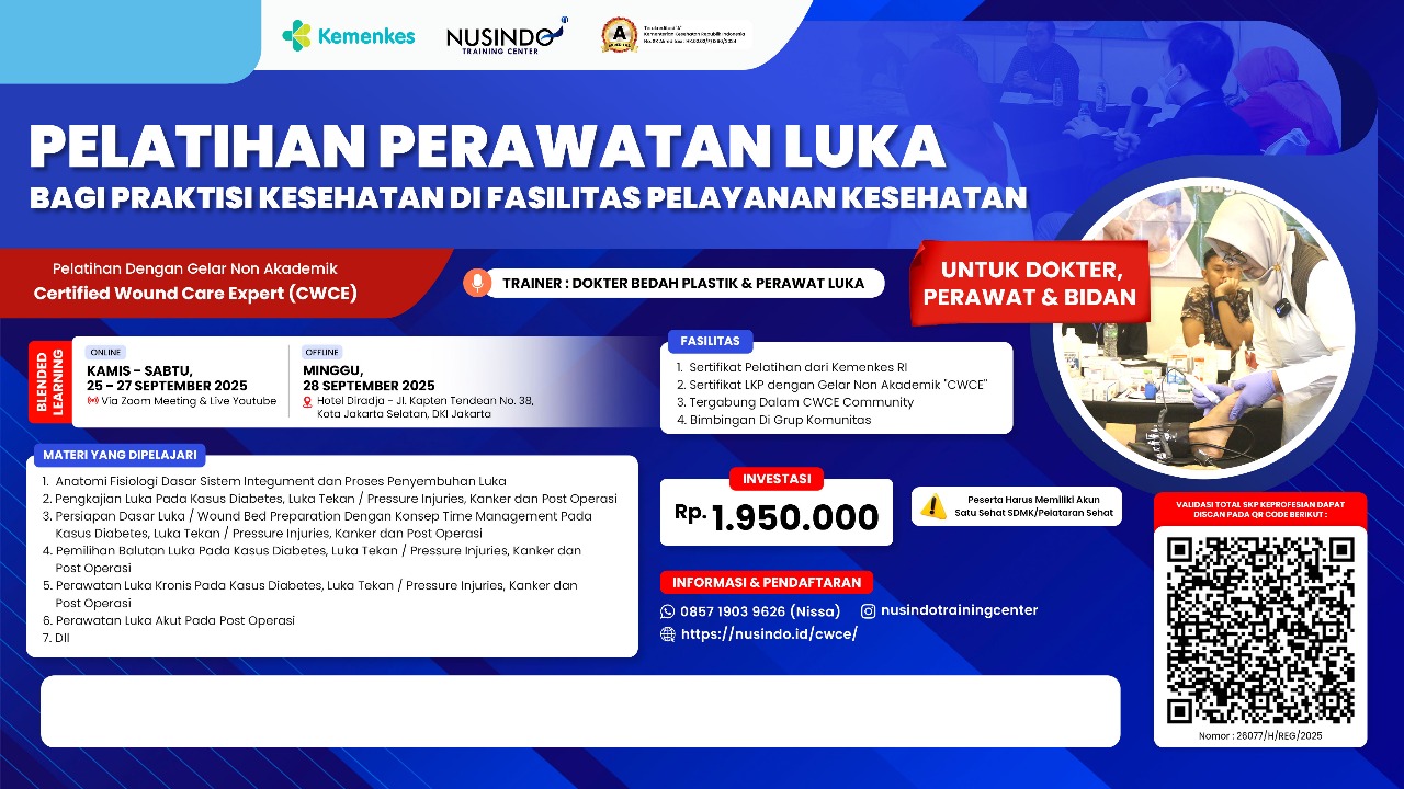 Pelatihan Perawatan Luka bagi Praktisi Kesehatan di Fasilitas Pelayanan Kesehatan Angkatan 3