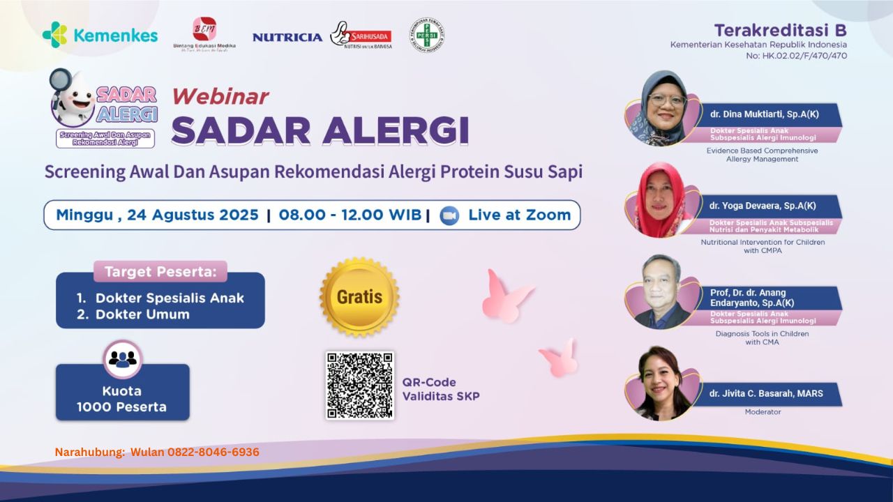 SADAR ALERGI (Screening Awal Dan Asupan Rekomendasi Alergi Protein Susu Sapi) Angkatan 1