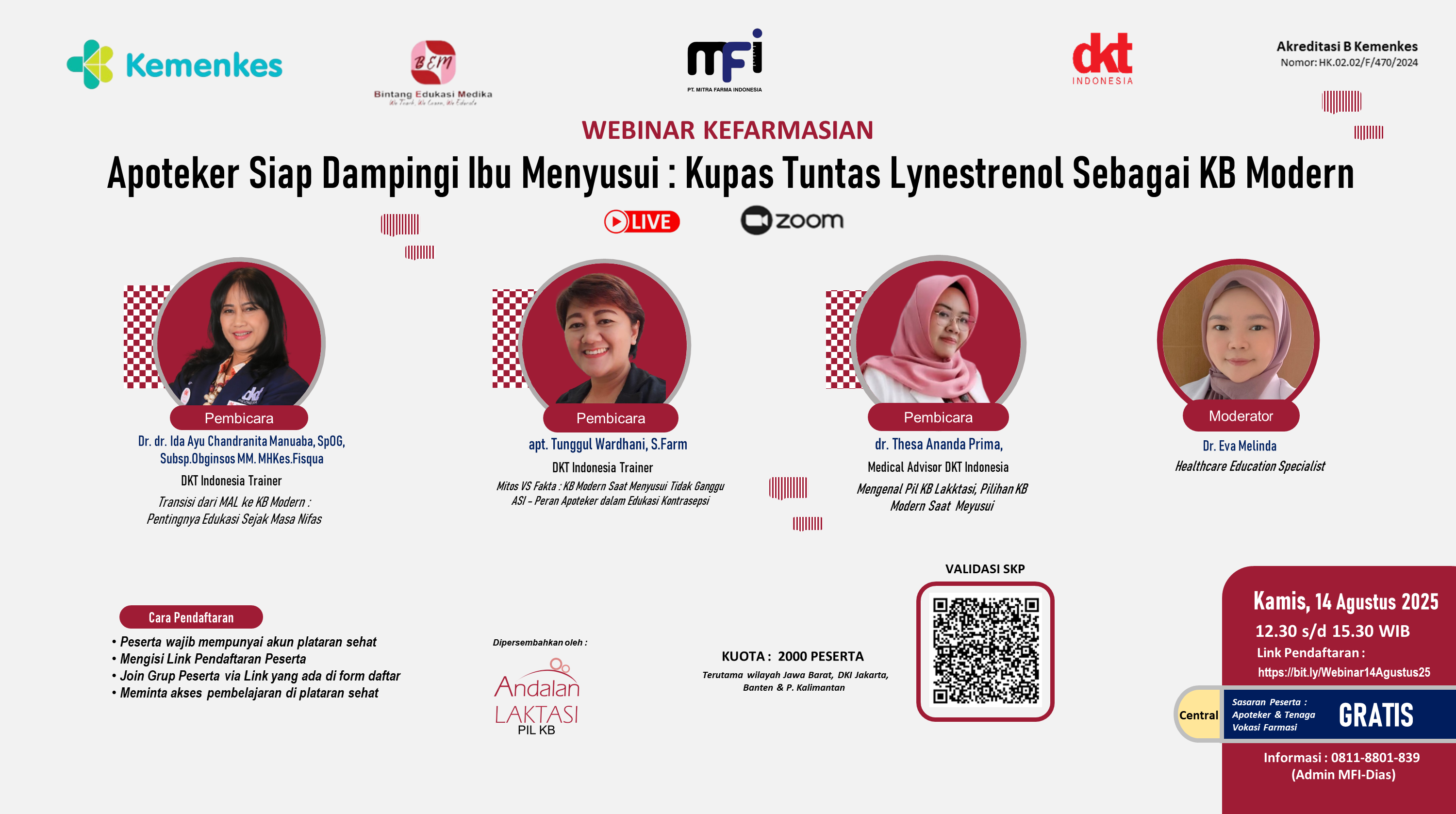 Apoteker Siap Dampingi Ibu Menyusui : Kupas Tuntas Lynestrenol Sebagai Kb Modern Angkatan 1