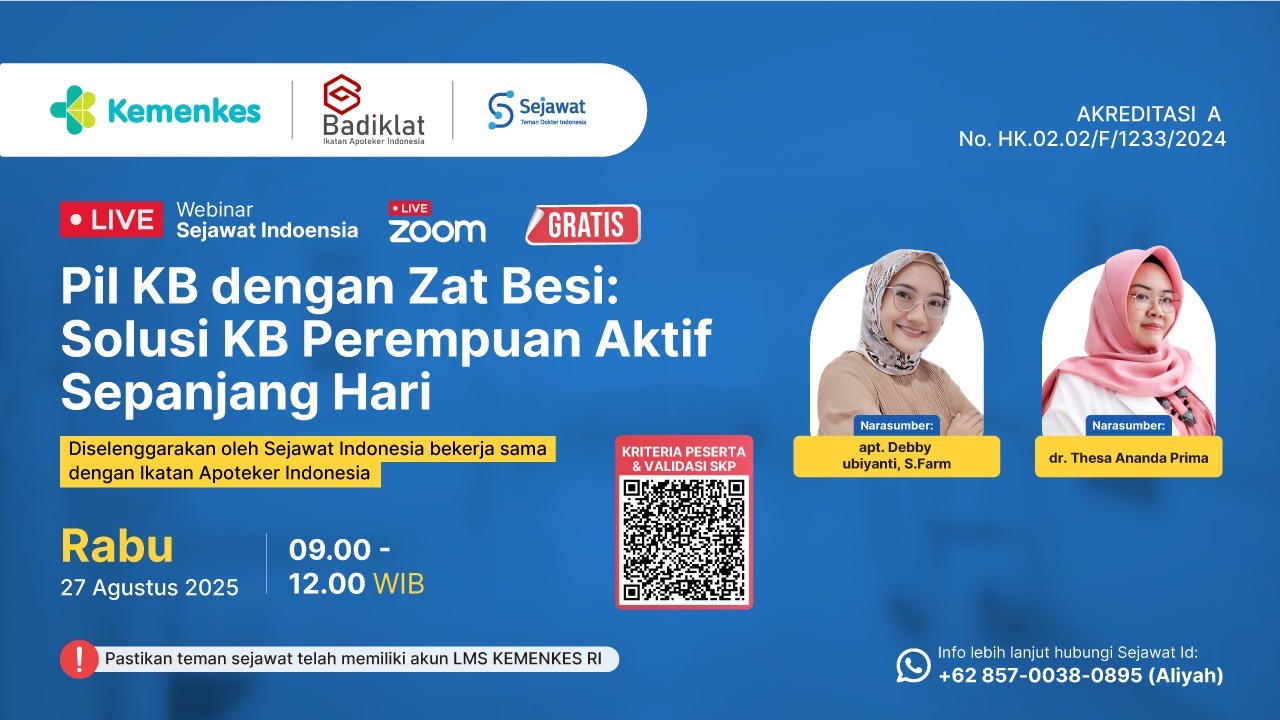 Webinar Pil KB dengan Zat Besi: Solusi KB Perempuan Aktif Sepanjang Hari Angkatan 1