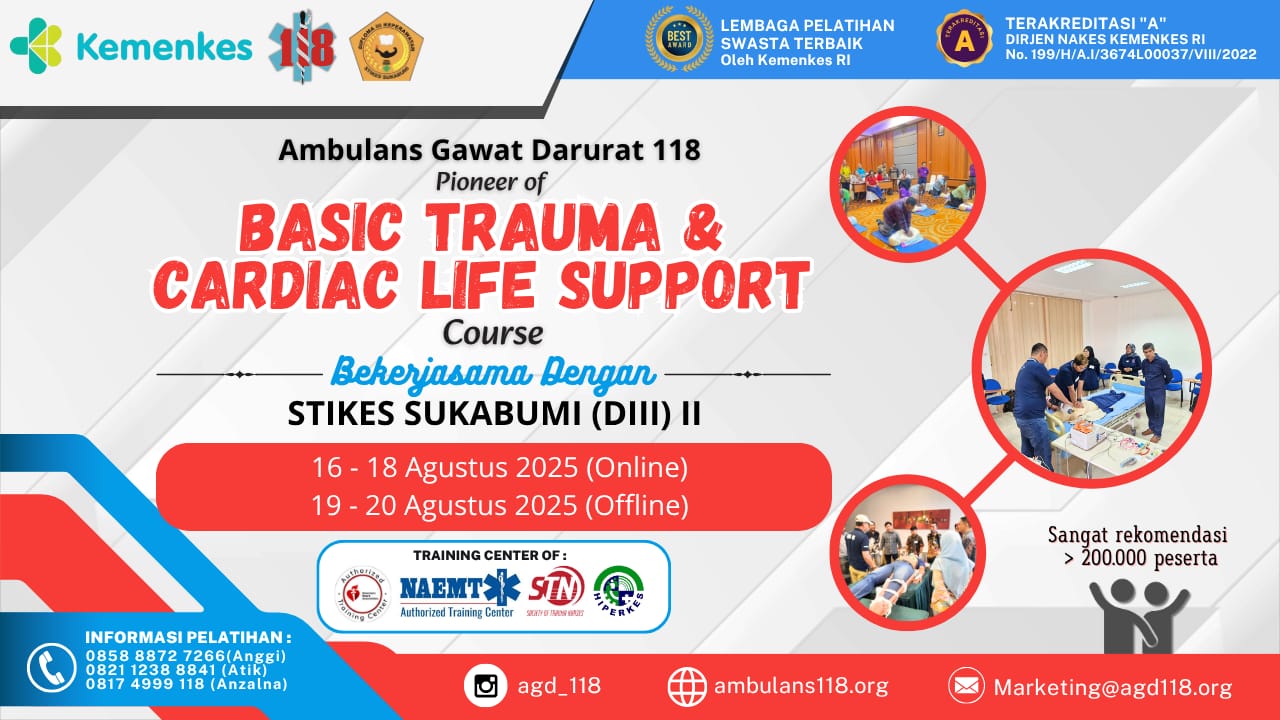 Pelatihan Basic Trauma Cardiac Life Support (BTCLS) Angkatan 189
