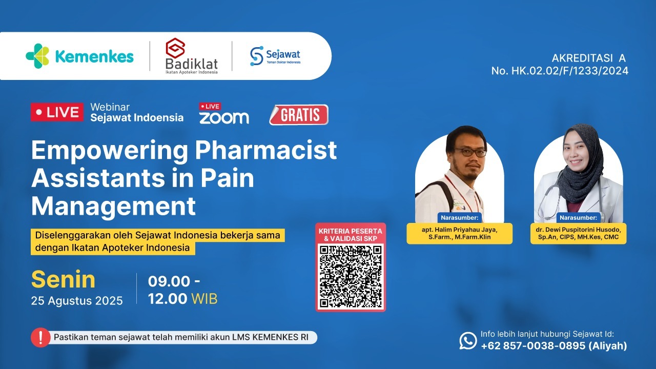 Webinar Empowering Pharmacist Assistants in Pain Management Angkatan 1
