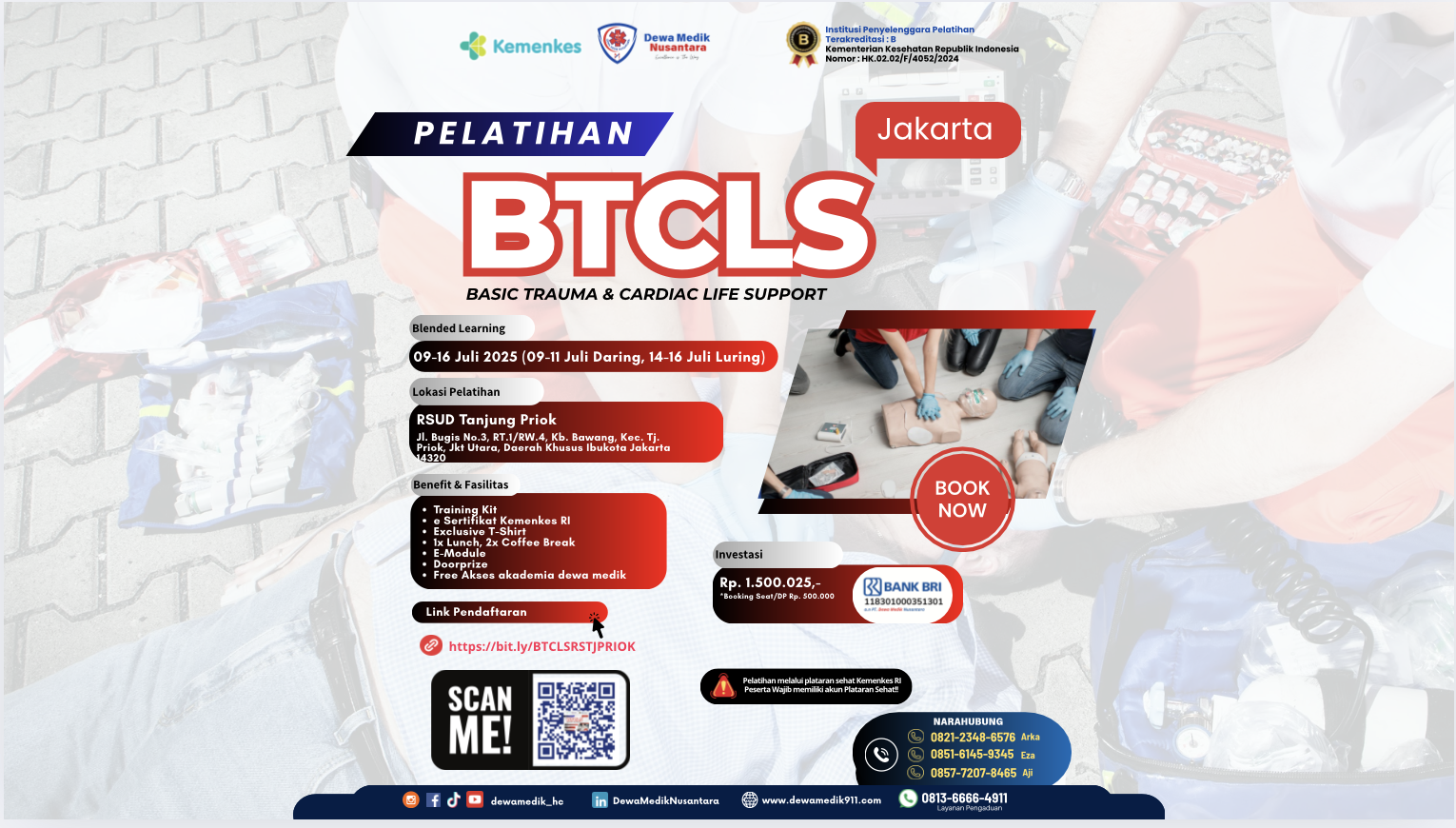 Pelatihan Basic Trauma Cardiac Life Support (BTCLS) Angkatan 32