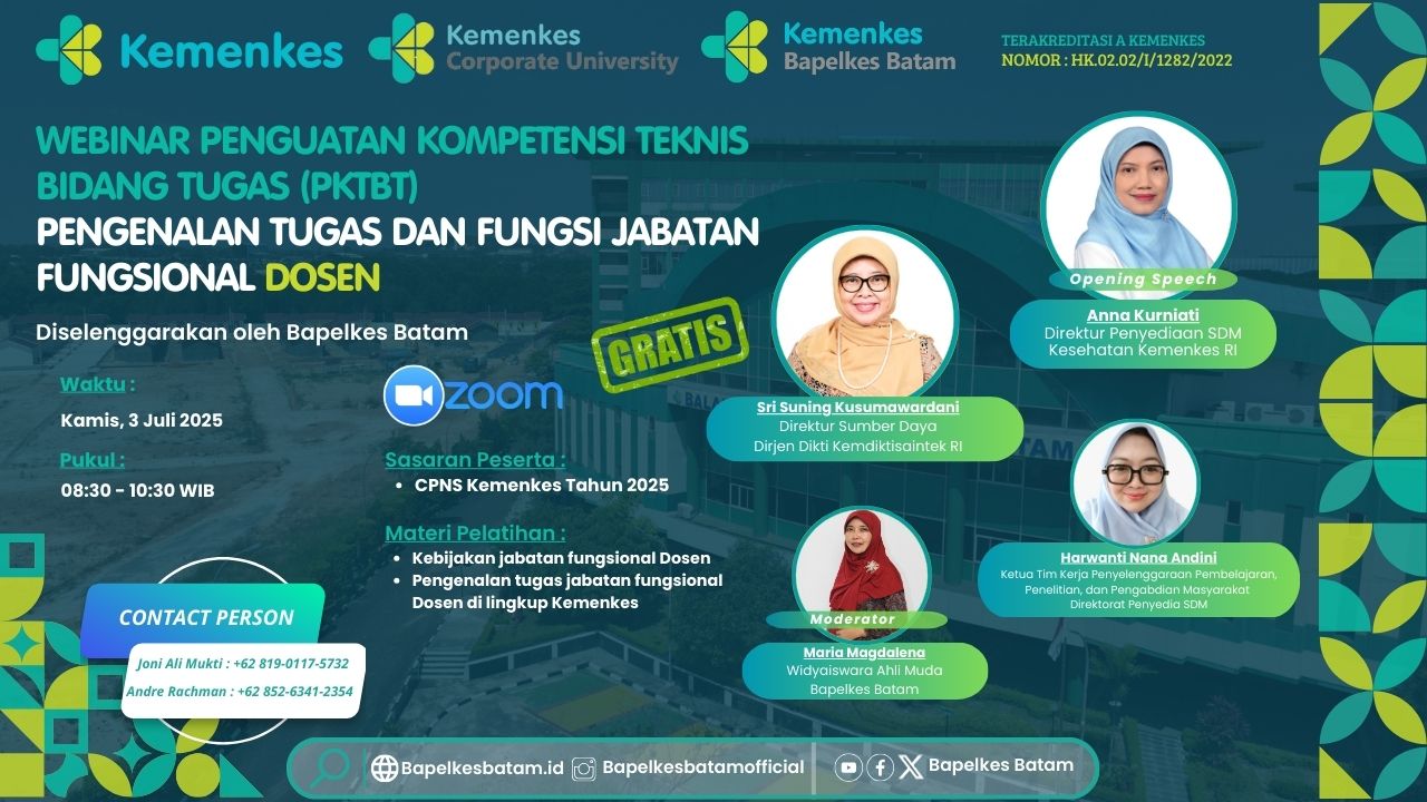 Webinar Penguatan Kompetensi Teknis Bidang Tugas (PKTBT) Pengenalan Tugas Dan Fungsi Jabatan Fungsional Dosen