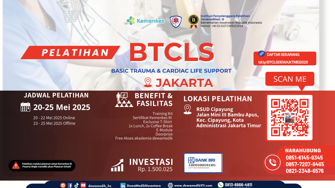 Pelatihan Basic Trauma Cardiac Life Support (BTCLS) Angkatan 20