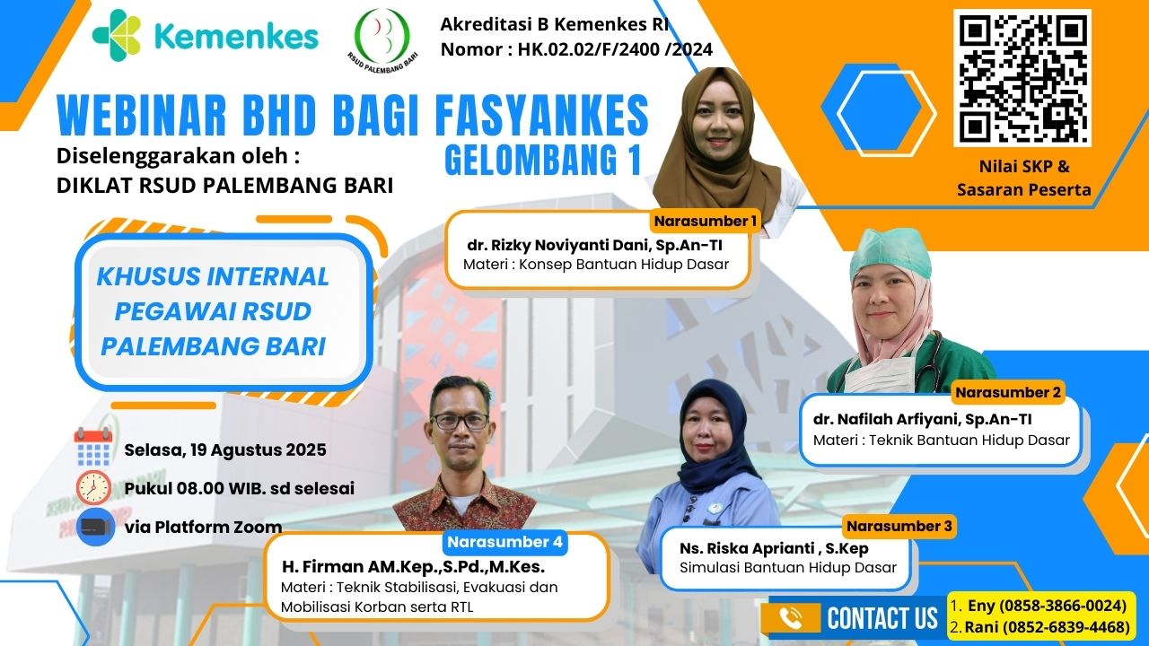 Webinar Bantuan Hidup Dasar (BHD)  Bagi Fasilitas Pelayanan Kesehatan  Angkatan 1