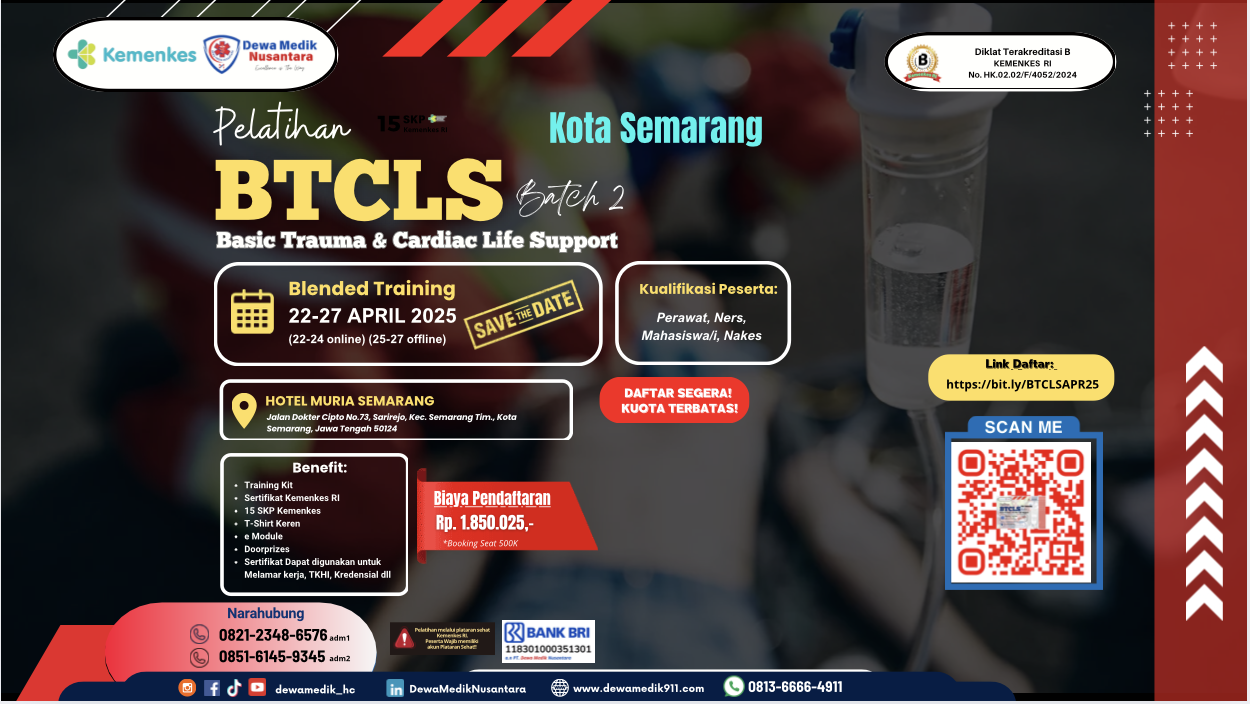 Pelatihan Basic Trauma Cardiac Life Support (BTCLS) Angkatan 2