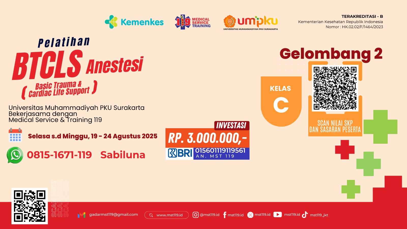 Pelatihan BTCLS Penata Anestesi Angkatan 2