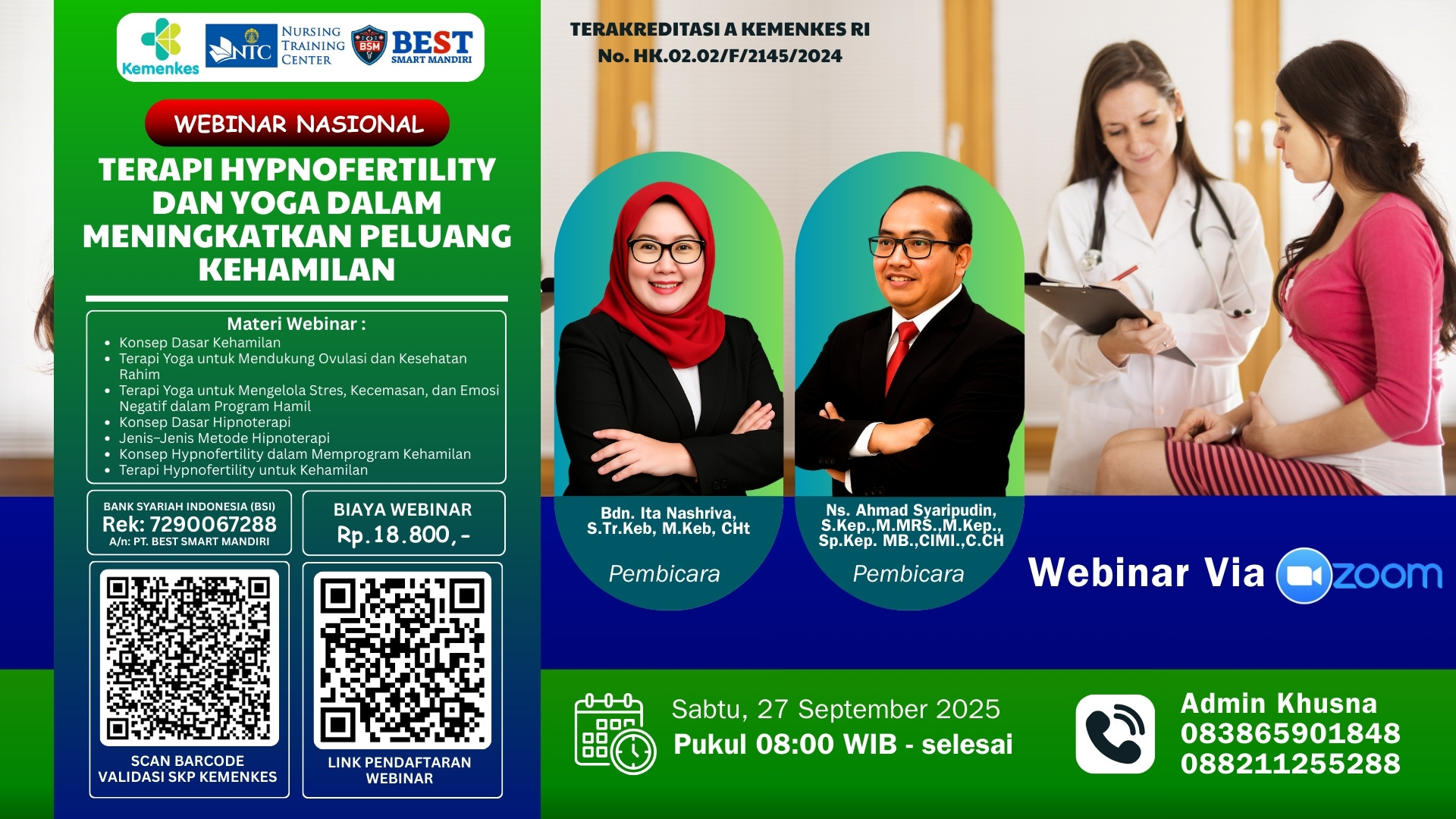 Terapi Hypnofertility dan Yoga Dalam Meningkatkan Peluang Kehamilan Angkatan 1