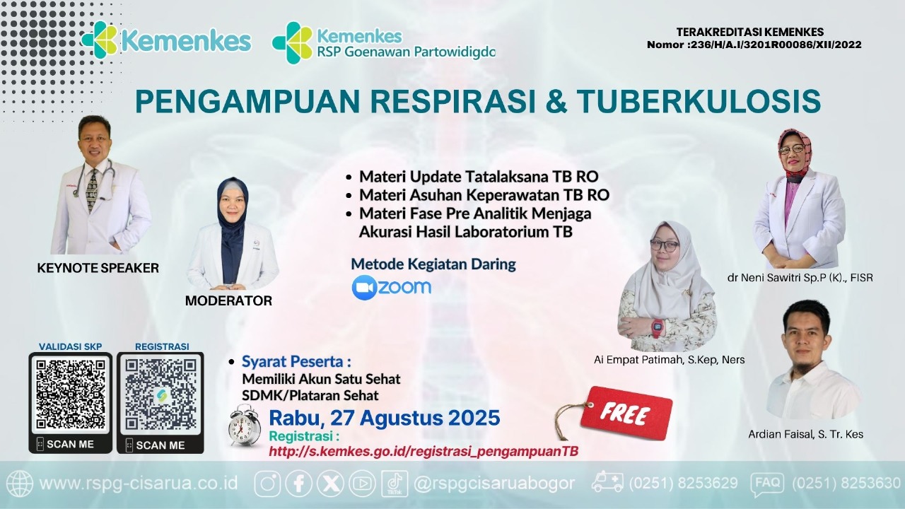 SEMINAR ONLINE PENGAMPUAN RESPIRASI DAN TUBERKULOSIS Angkatan 1