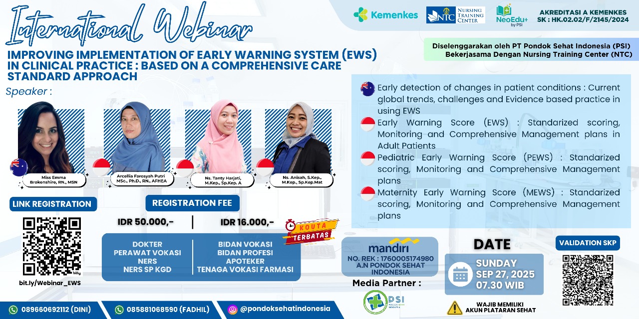 Improving Implementation of Early Warning System &#40;EWS&#41; in Clinical Practice : Based on A Comprehensive Care Standard Approach Angkatan 1