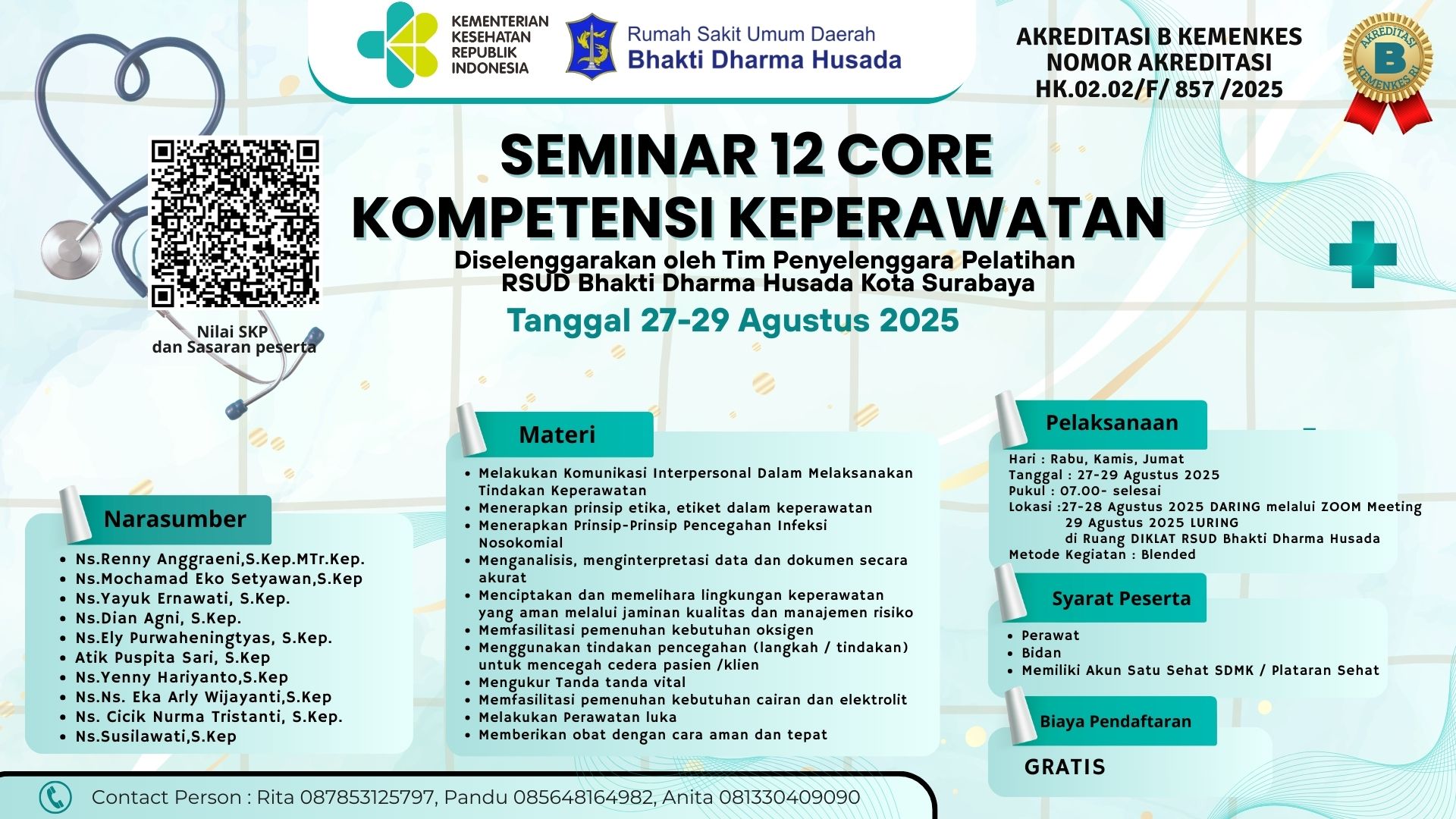 SEMINAR 12 CORE KOMPETENSI KEPERAWATAN  Angkatan 3