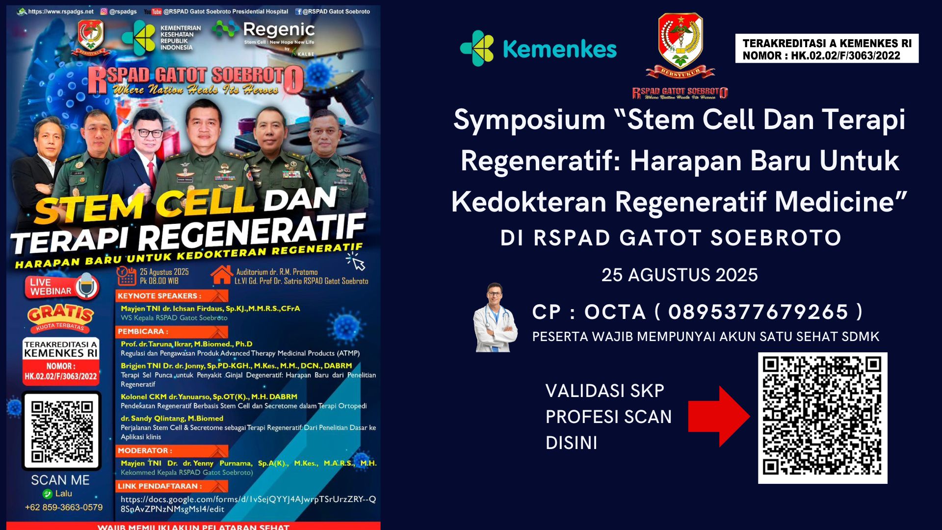 Symposium “Stem Cell Dan Terapi Regeneratif: Harapan Baru Untuk Kedokteran Regeneratif Medicine” Angkatan 1