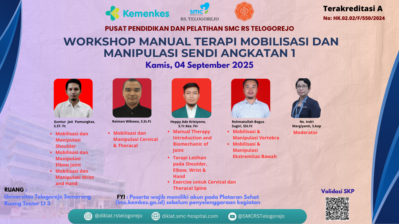 Workshop Manual Terapi Mobilisasi Dan Manipulasi Sendi Angkatan 1