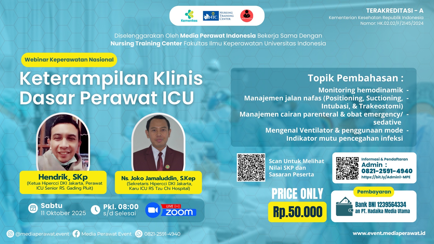 Keterampilan Klinis Dasar Perawat ICU Angkatan 1