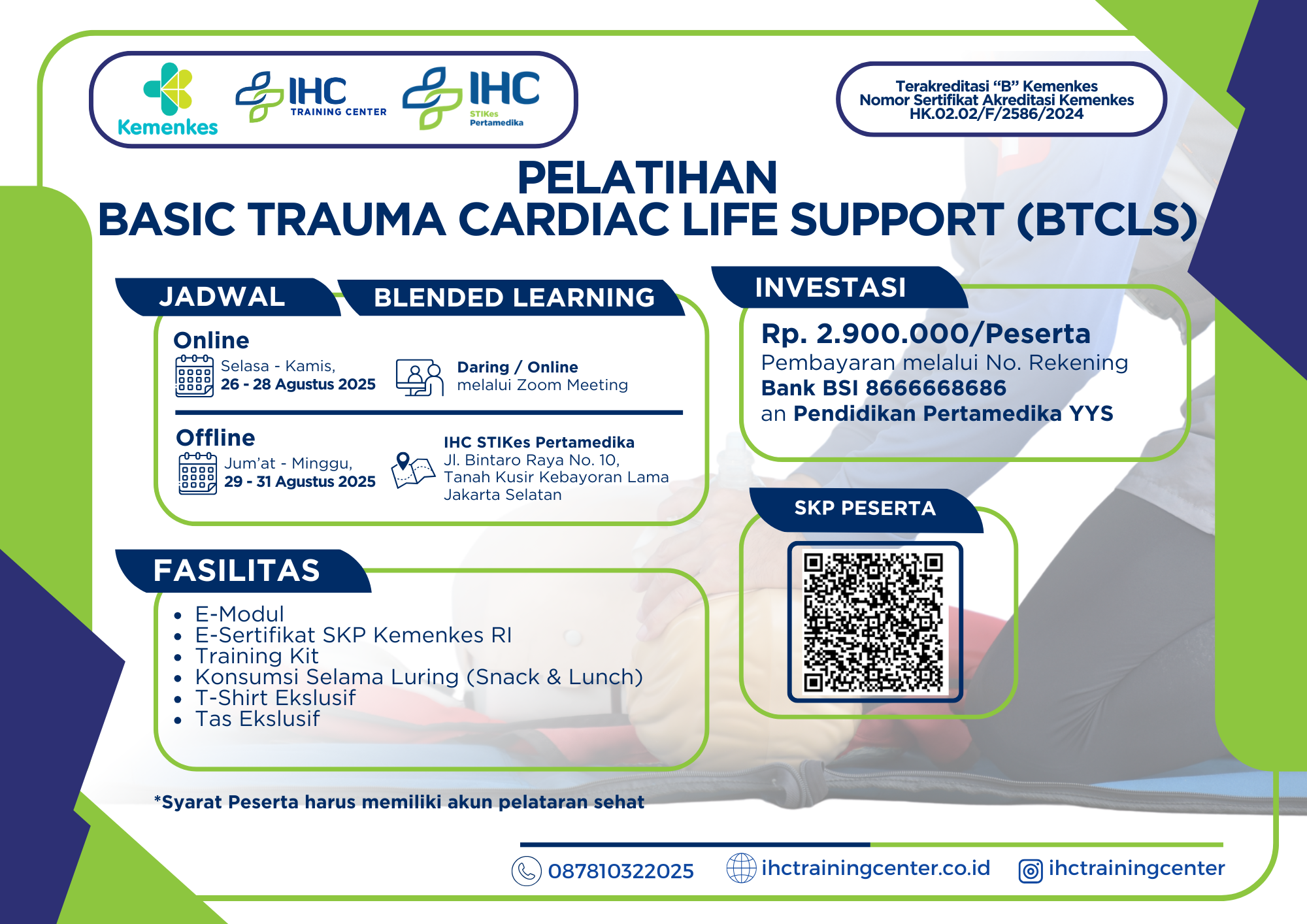 Pelatihan Basic Trauma Cardiac Life Support (BTCLS) Angkatan 5