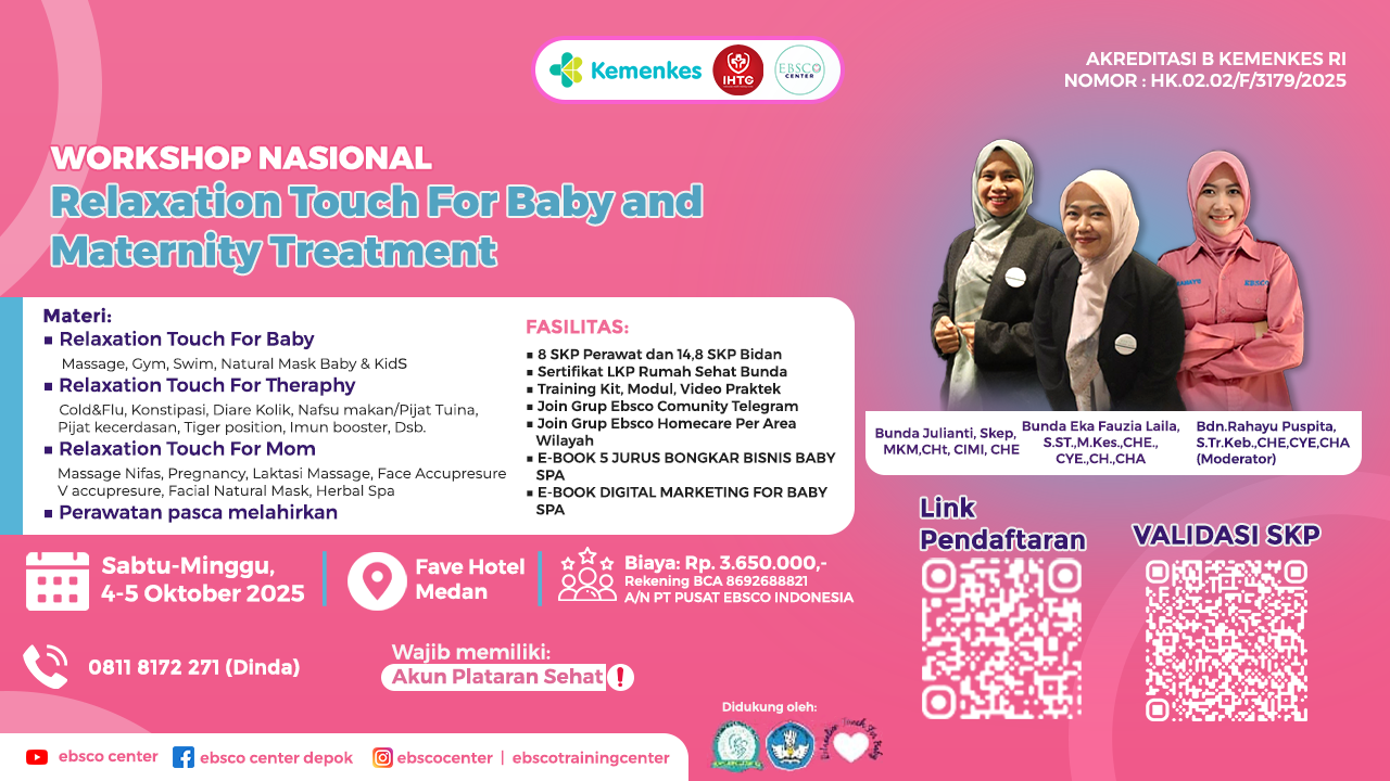 Workshop Relaxation Touch For Baby and Maternity Treatment Angkatan 2