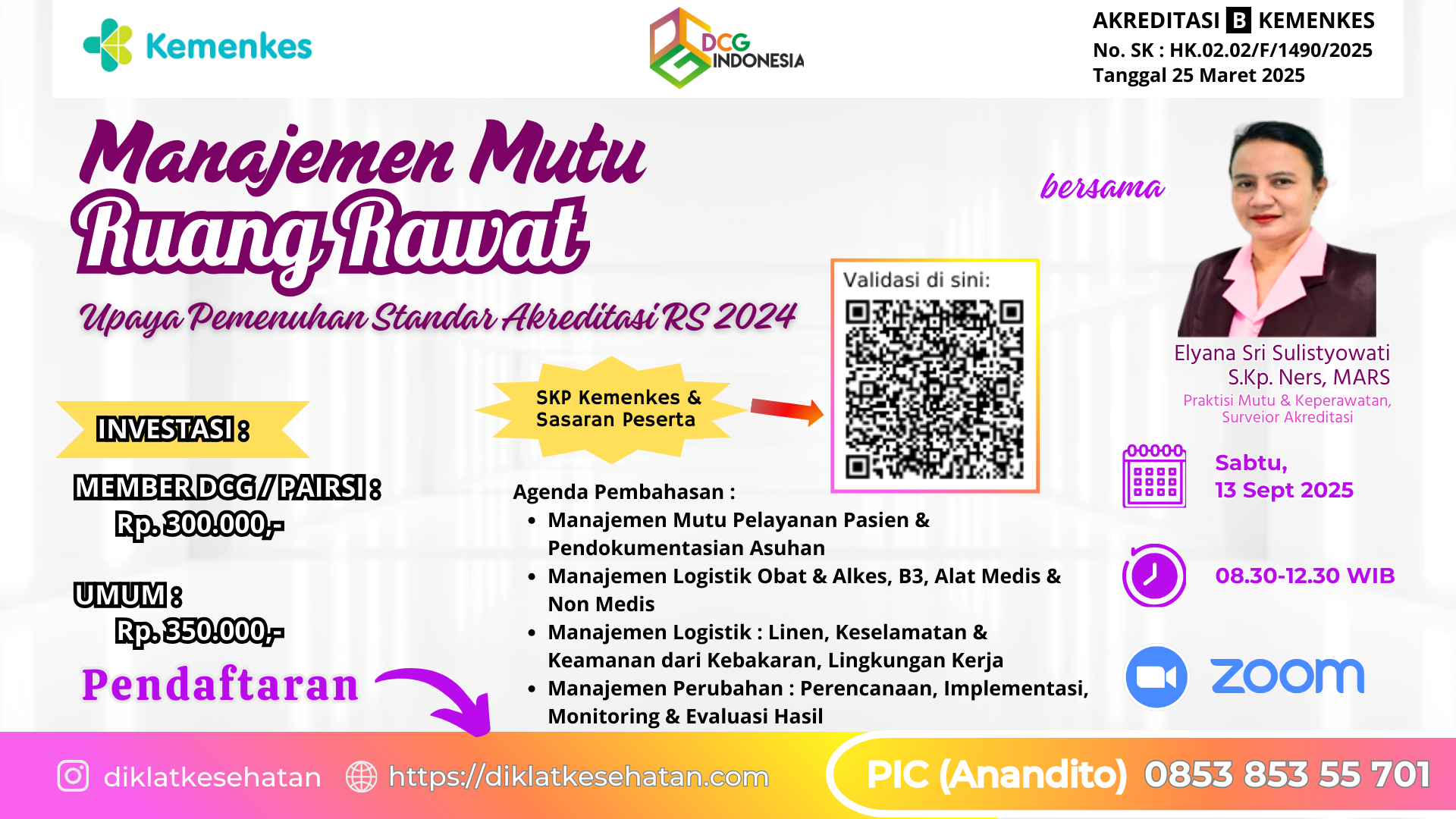 MANAJEMEN MUTU RUANG RAWAT Angkatan 1