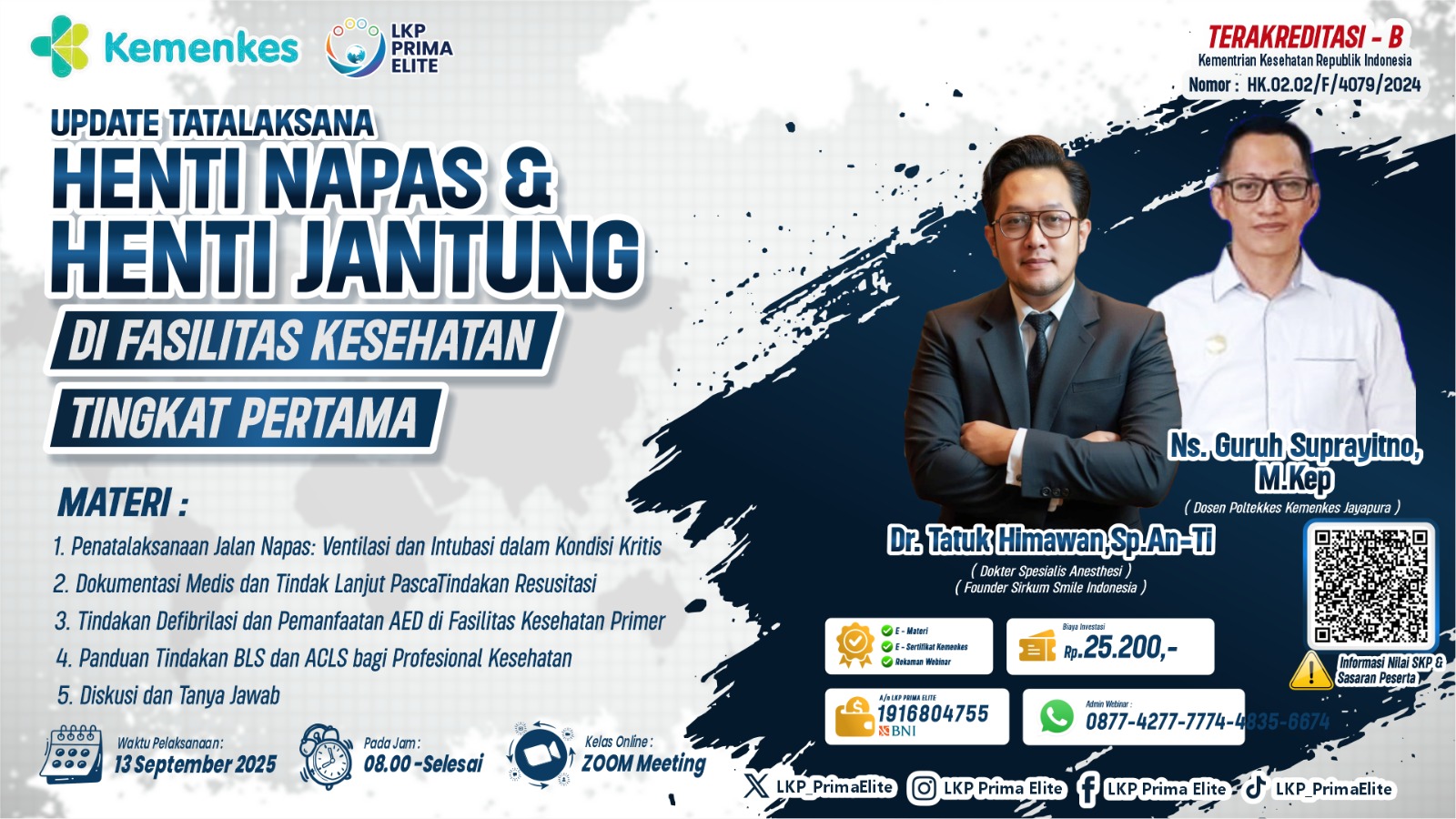 Update Tatalaksana Henti Napas dan Henti Jantung di Fasilitas Kesehatan Tingkat Pertama Angkatan 1