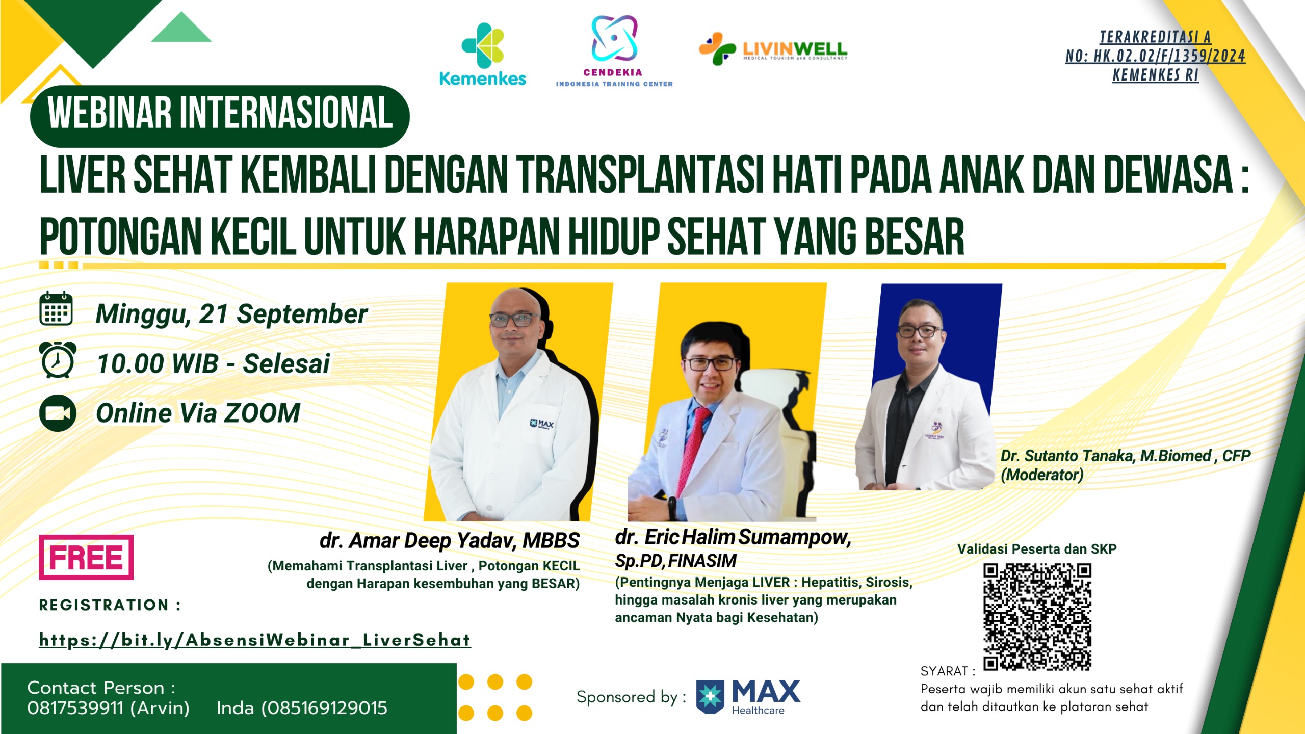 Liver Sehat kembali dengan Transplantasi Hati pada Anak dan Dewasa: Potongan kecil untuk Harapan hidup sehat yang Besar Angkatan 1