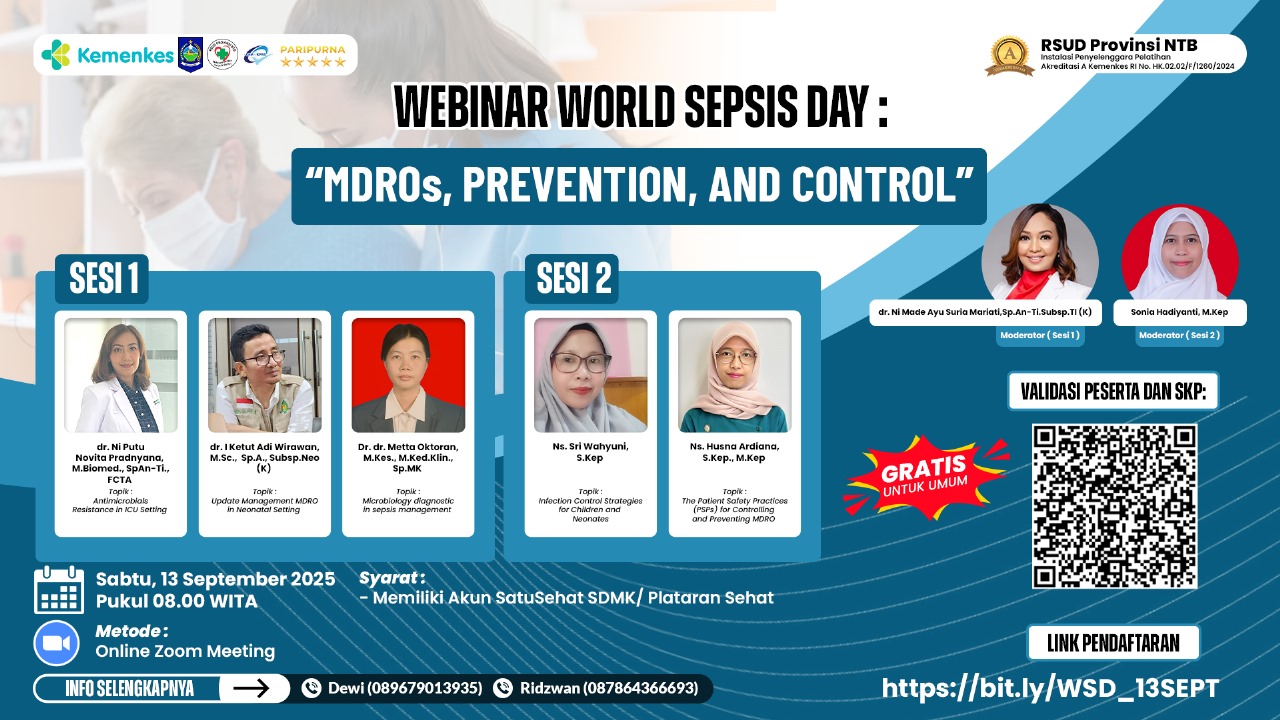 Webinar World Sepsis Day: MDROs, Prevention, and Control Angkatan 1
