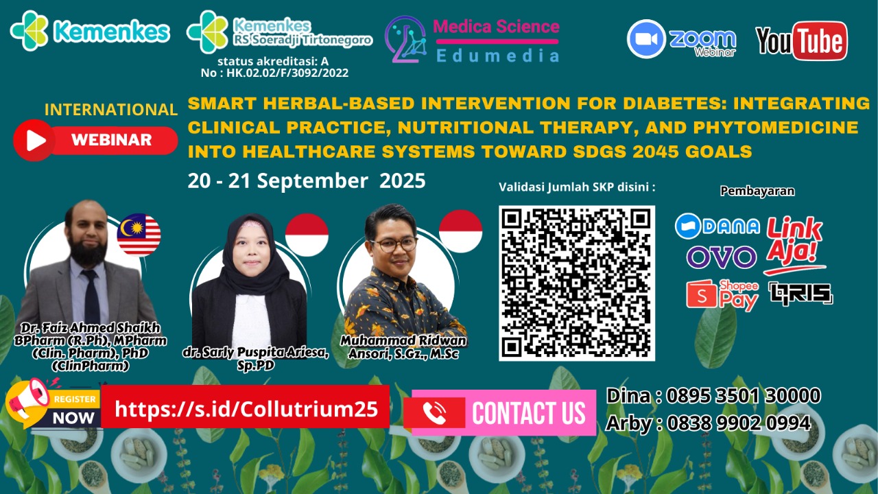 Smart Herbal-Based Intervention for Diabetes: Integrating Clinical Practice, Nutritional Therapy, and Phytomedicine into Healthcare Systems toward SDGs 2045 Goals Angkatan 1