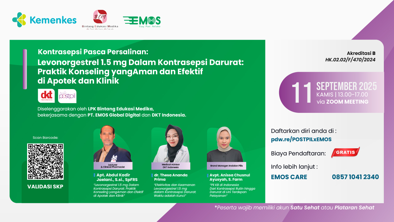 Levonorgestrel 1.5 Mg Dalam Kontrasepsi Darurat: Praktik Konseling Yang Aman Dan Efektif Di Apotek Dan Klinik Angkatan 1