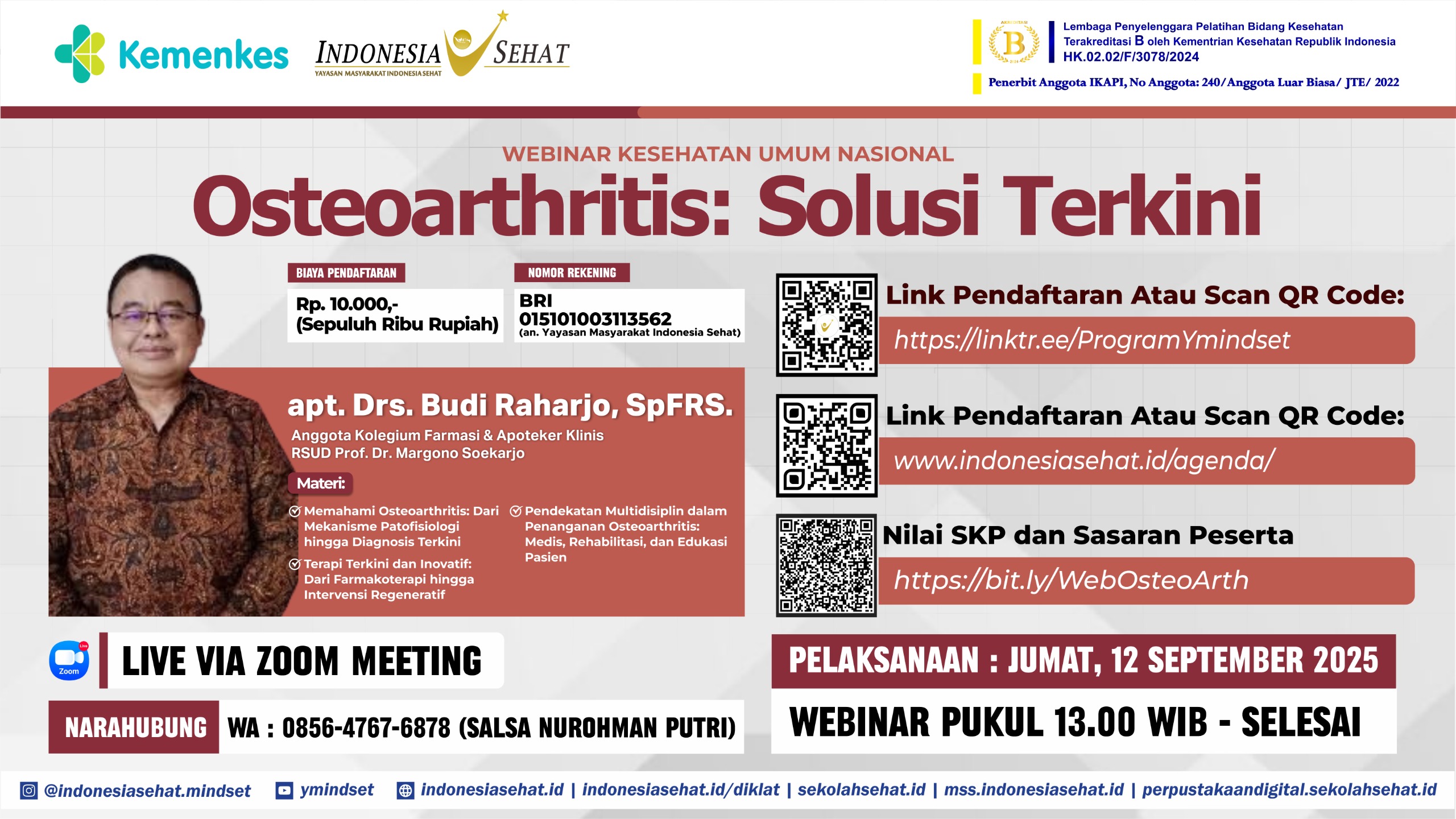 Osteoarthritis: Solusi Terkini Angkatan 1