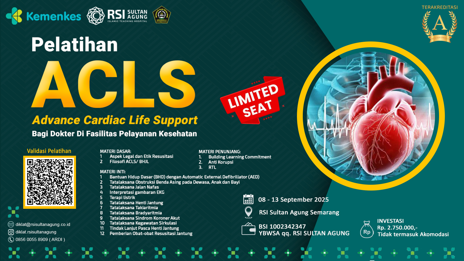 Pelatihan Advanced Cardiac Life Support (ACLS) bagi Dokter di Fasyankes  Angkatan 2  (TUTOR ADMIN)