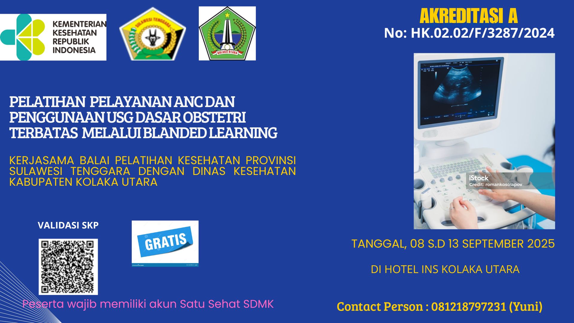 Pelatihan Pelayanan ANC dan Penggunaan USG Dasar Obstetri Terbatas Melalui Blended Learning Angkatan 1
