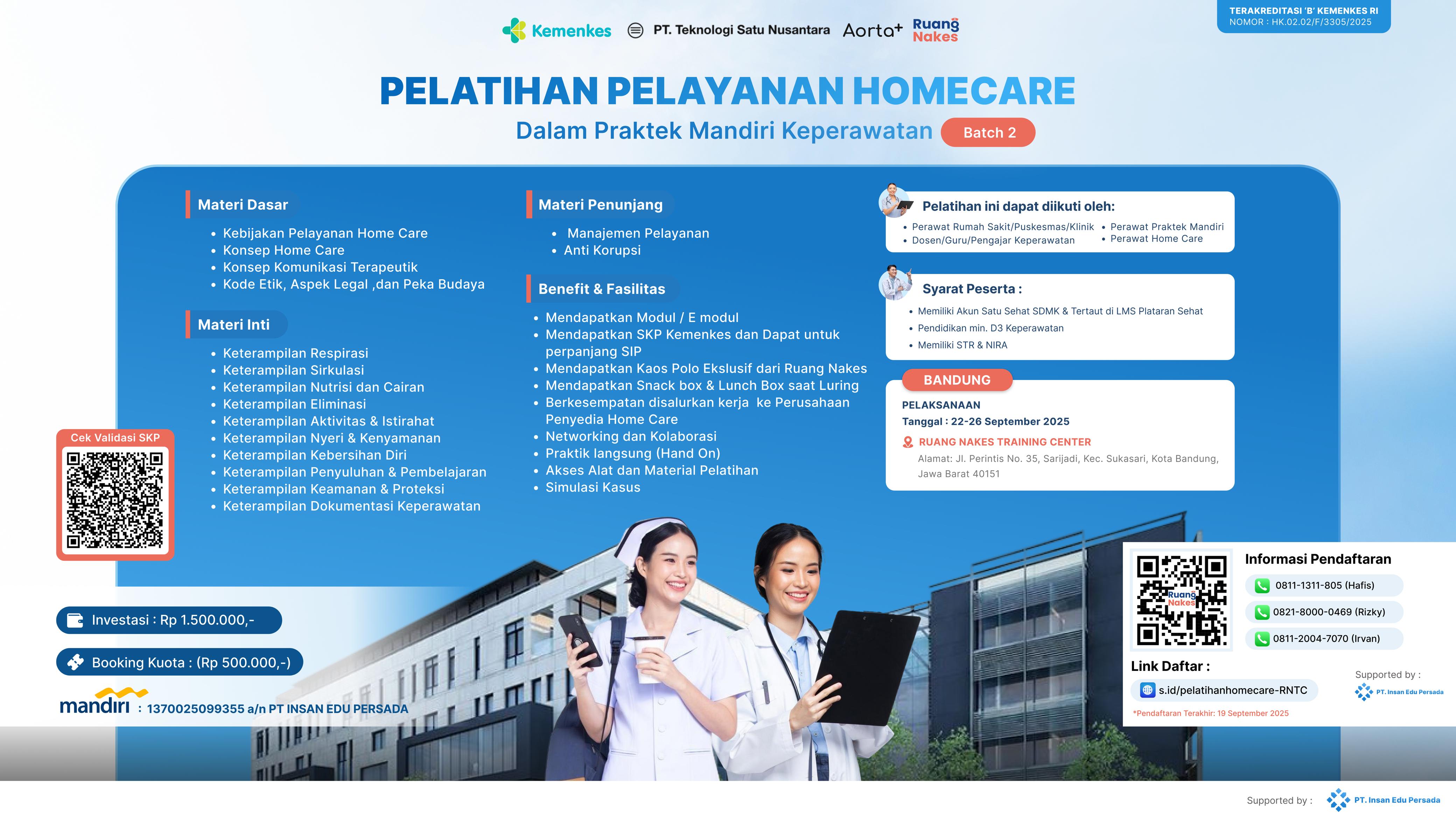 Pelatihan Pelayanan Home Care dalam Praktek Mandiri Keperawatan Angkatan 2