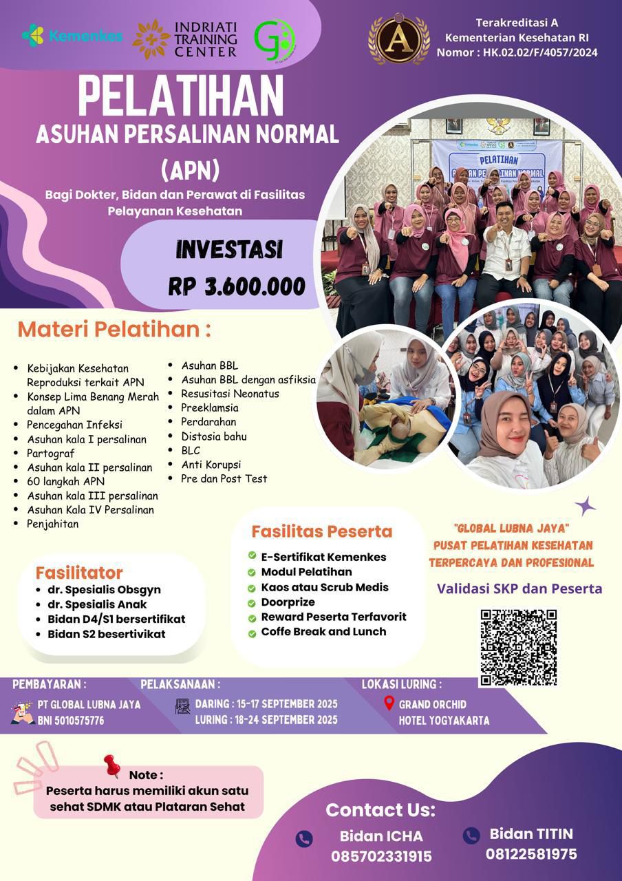 Pelatihan Klinik Asuhan Persalinan Normal Bagi Dokter, Bidan Dan Perawat Di Fasilitas Pelayanan Kesehatan Angkatan 3