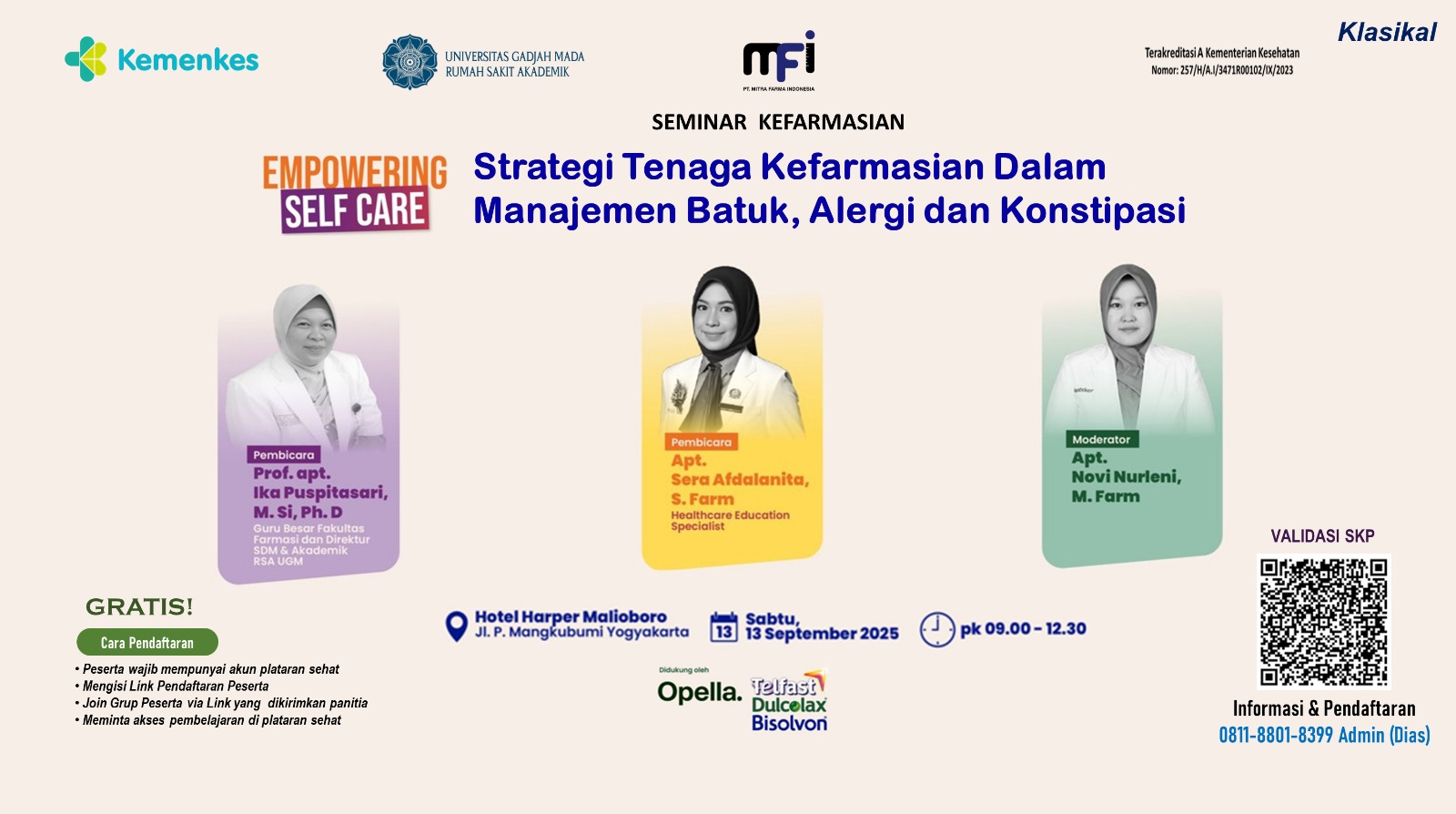 Empowering Self Care : Strategi Tenaga Kefarmasian dalam Manajemen Batuk Alergi dan Konstipasi Angkatan Ke 3 Angkatan 3