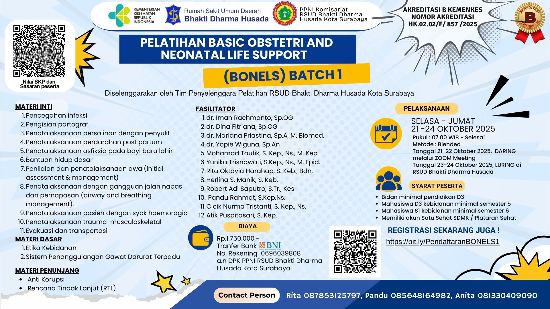 Pelatihan BONELS Basic Obstetric and Neonatal Life Support Angkatan 1