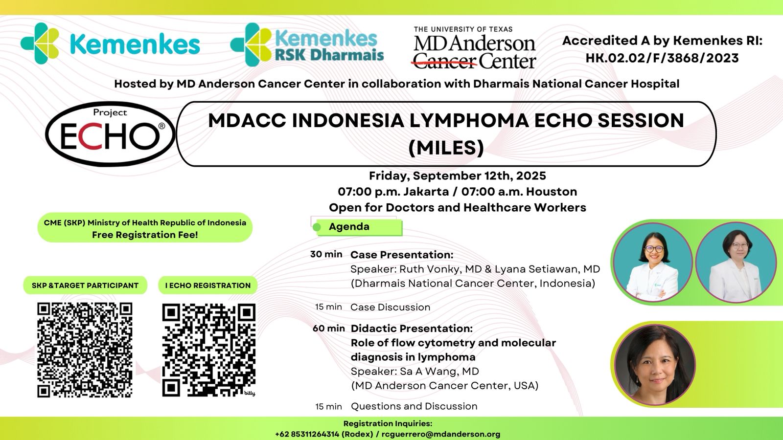 MDACC Indonesia Lymphoma ECHO Session (MILES): Role of flowcytometry and molecular diagnosis in lymphoma Angkatan 1