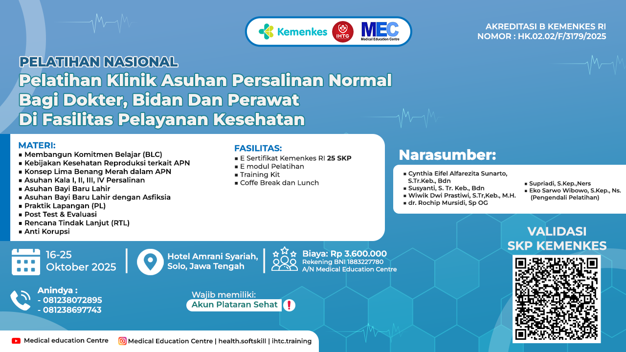 Pelatihan Klinik Asuhan Persalinan Normal Bagi Dokter, Bidan Dan Perawat Di Fasilitas Pelayanan Kesehatan Angkatan 1
