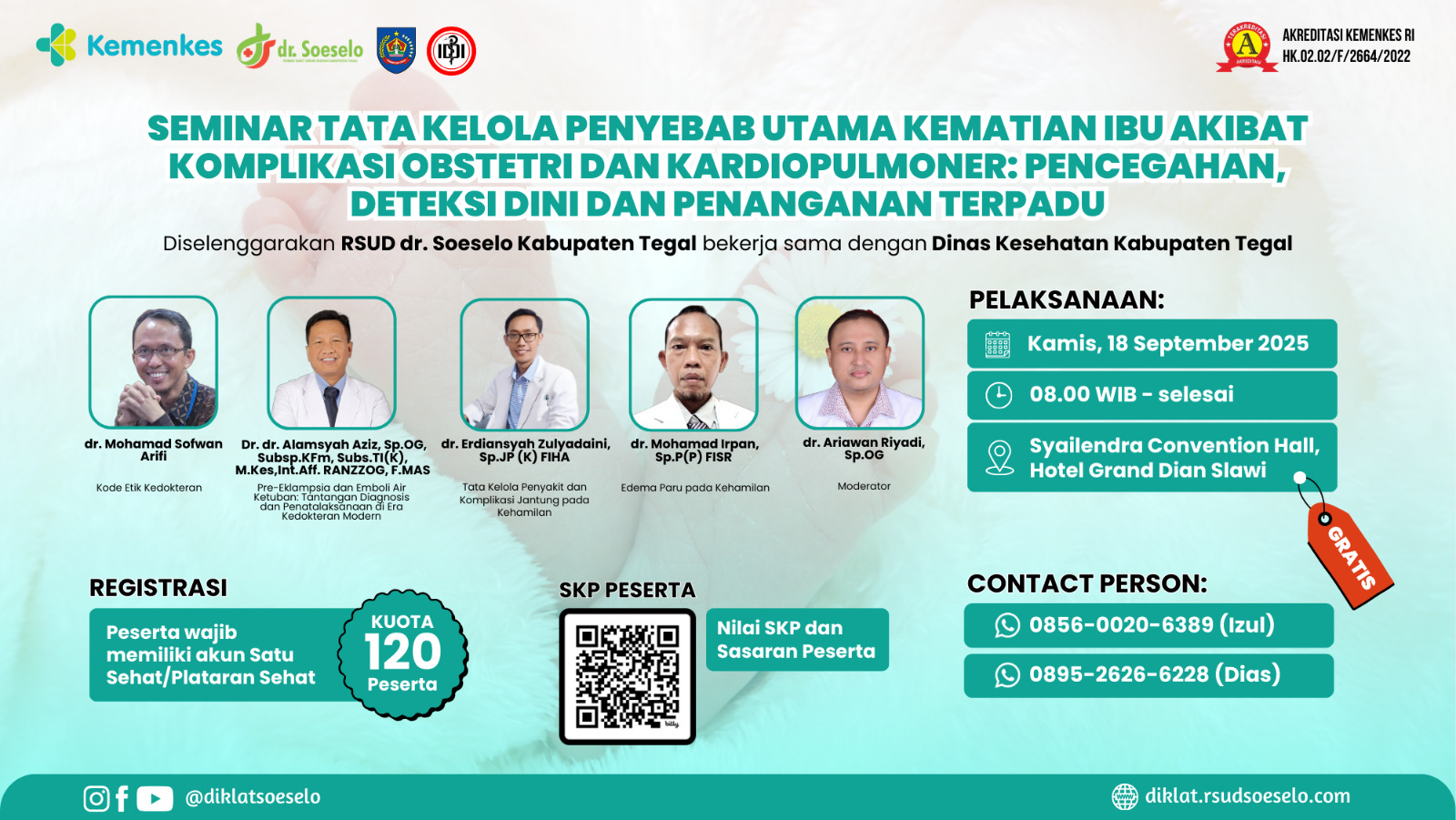 Seminar Tatakelola Penyebab Utama Kematian Ibu Akibat Komplikasi Obstetri dan Kardiopulmoner : Pencegahan, Deteksi Dini dan Penanganan Terpadu Angkatan 1