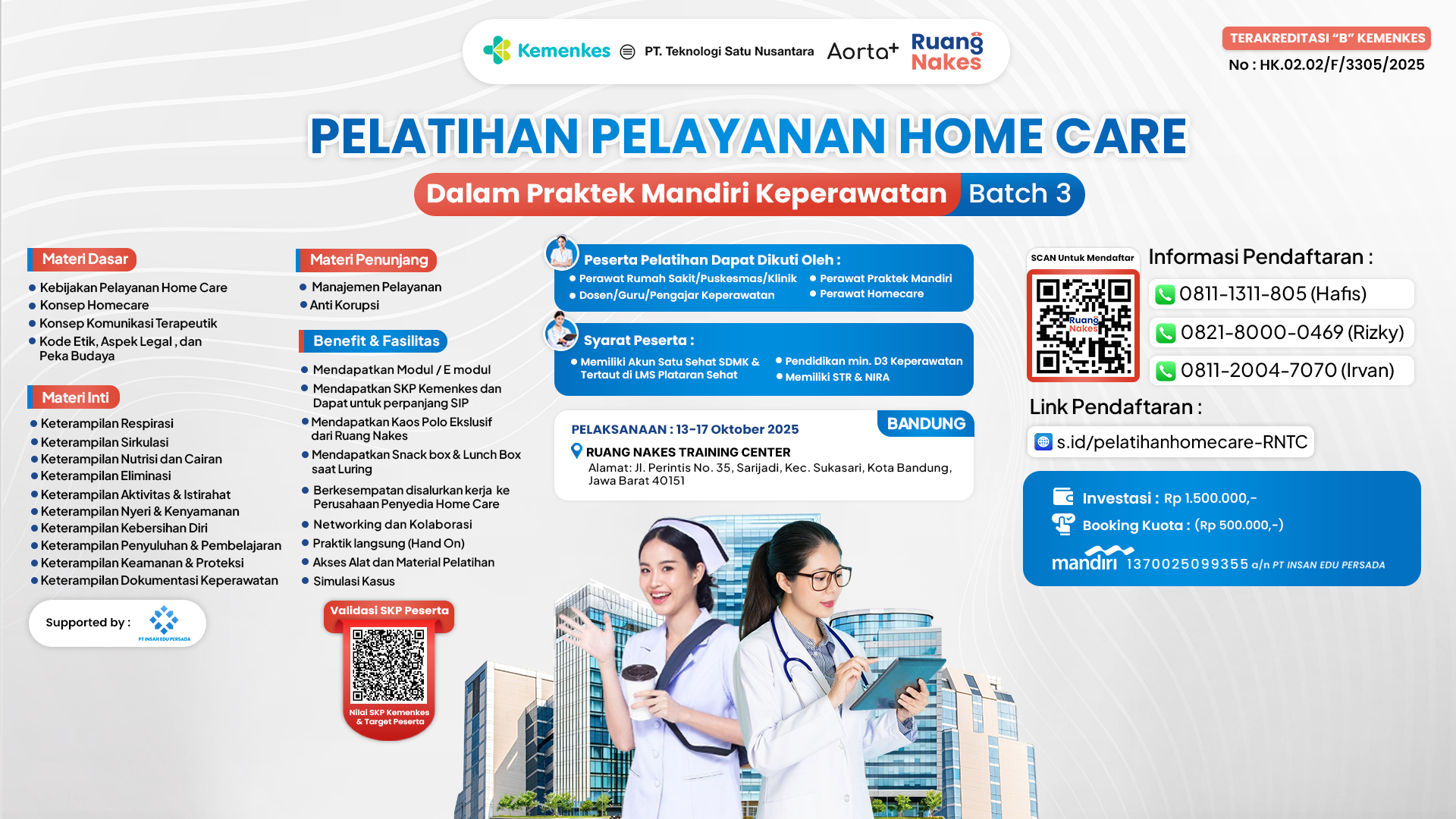 Pelatihan Pelayanan Home Care dalam Praktek Mandiri Keperawatan Angkatan 3