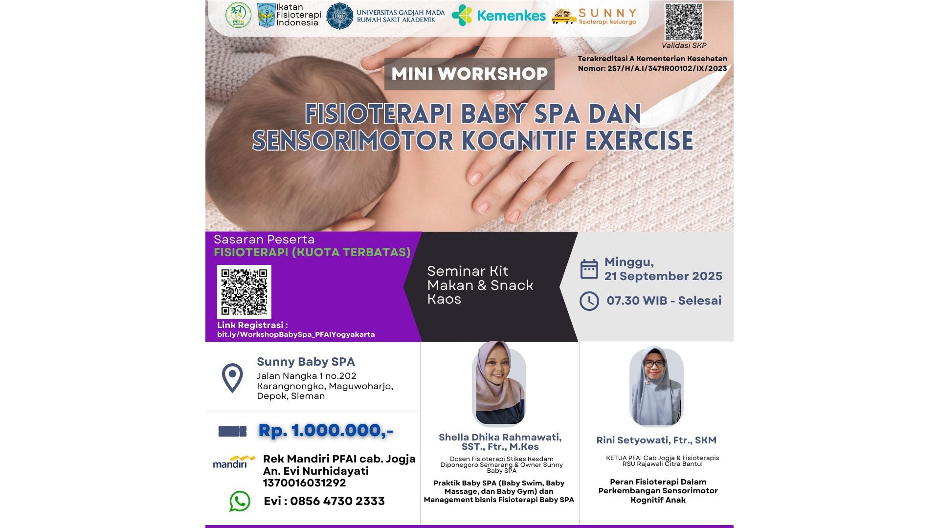 Fisioterapi Baby SPA dan Sensorimotor Kognitif Exercise Angkatan 1