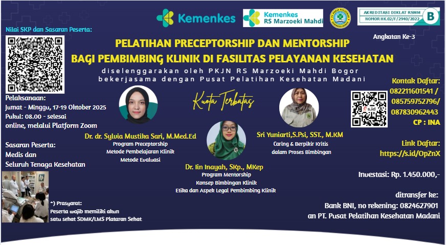 Pelatihan Preceptorship dan Mentorship bagi Pembimbing Klinik di Fasilitas Pelayanan Kesehatan Angkatan 3