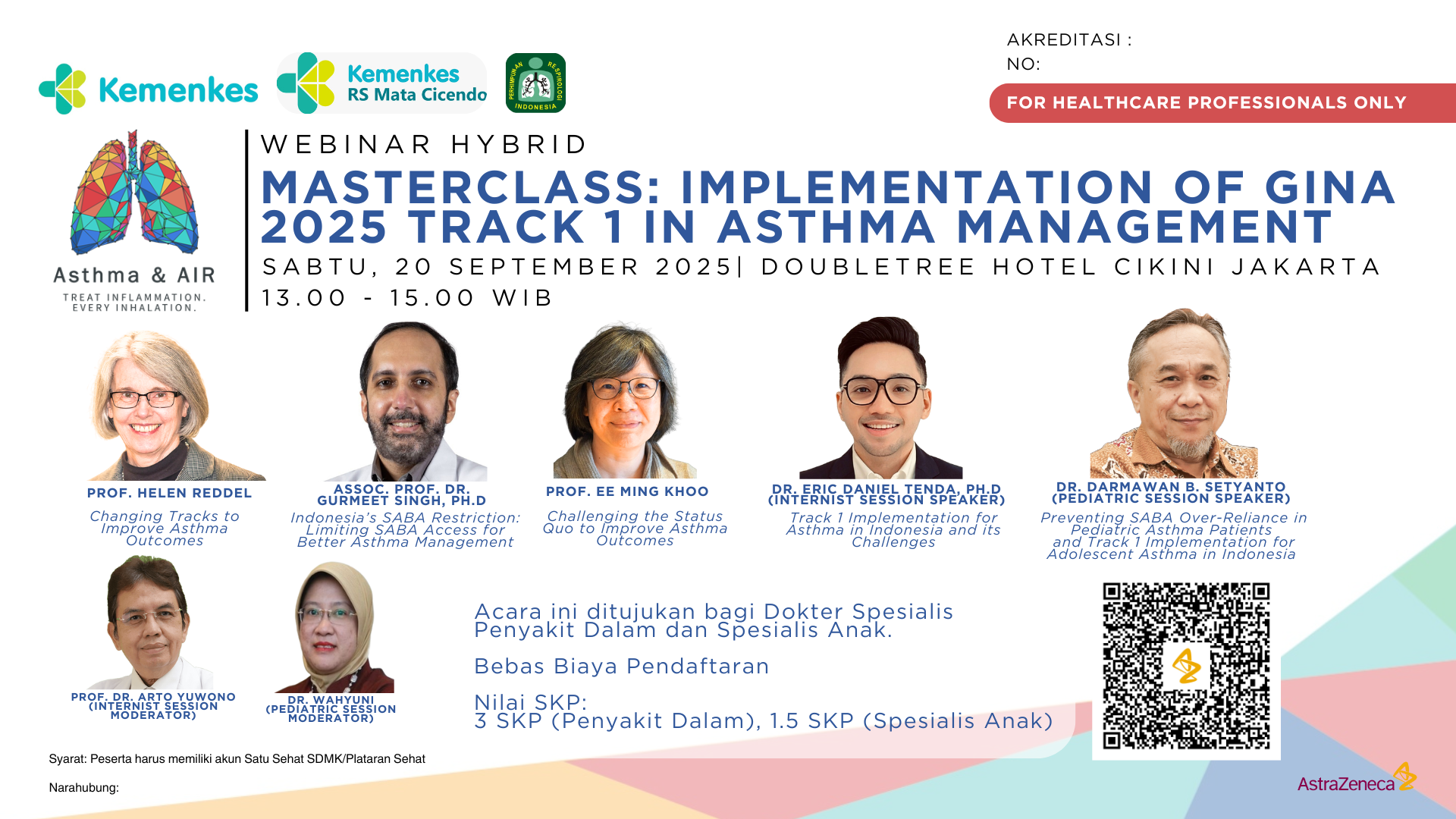 Webinar Masterclass: Implementation of GINA 2025 TRACK 1 in Asthma Management Angkatan 1