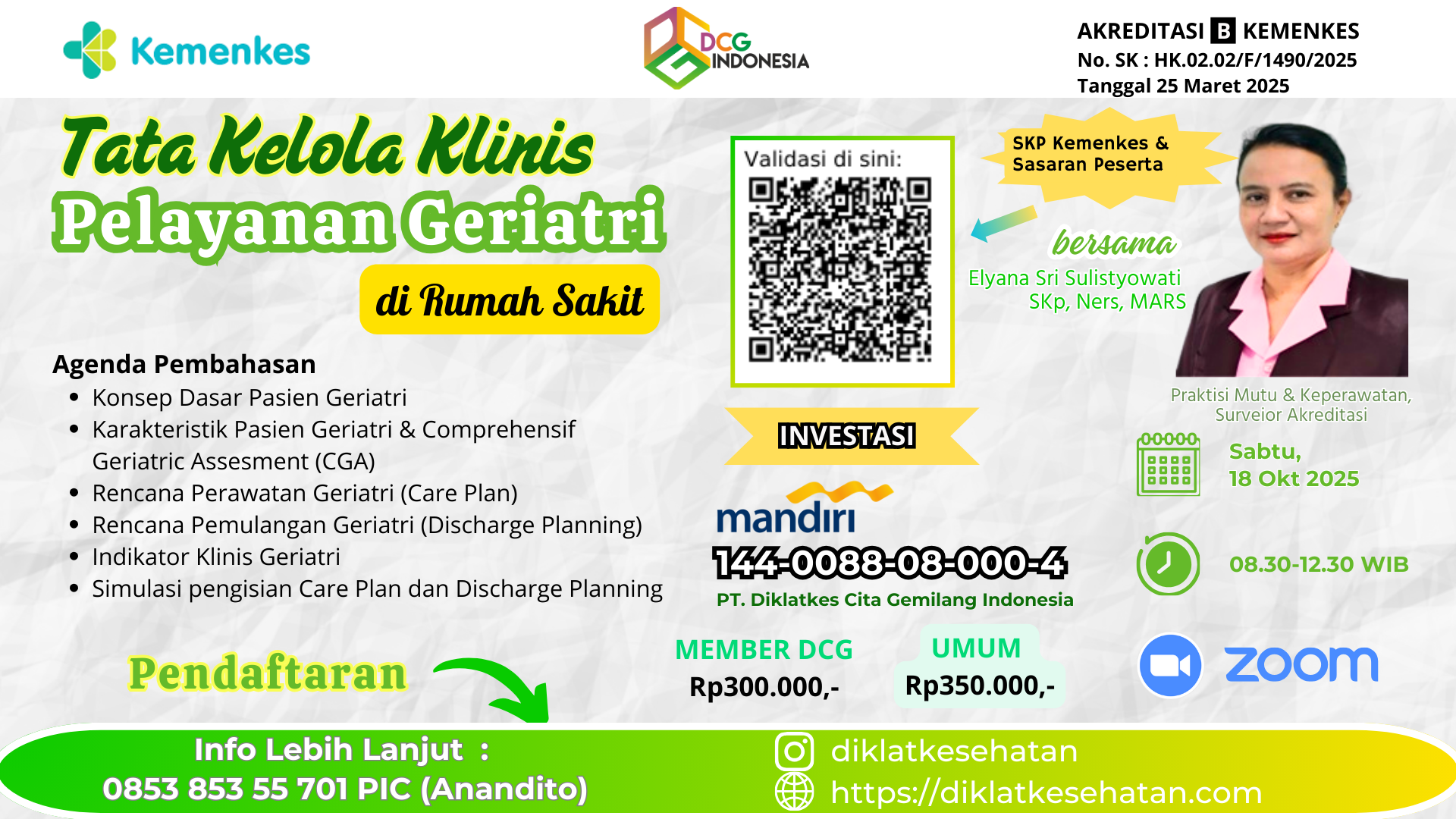 TATA KELOLA KLINIS PELAYANAN GERIATRI DI RUMAH SAKIT Angkatan 1