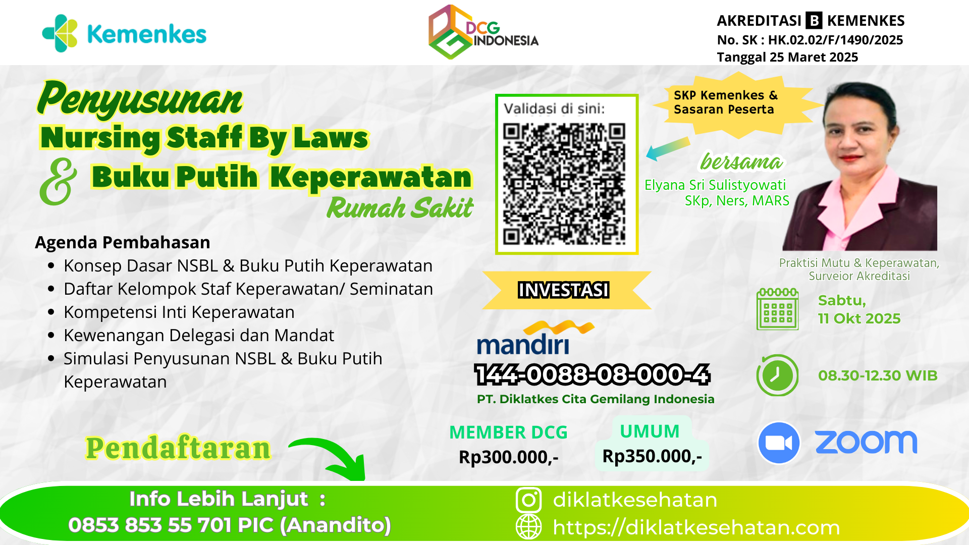 PENYUSUNAN NURSING STAFF BYLAWS & BUKU PUTIH KEPERAWATAN RUMAH SAKIT Angkatan 2