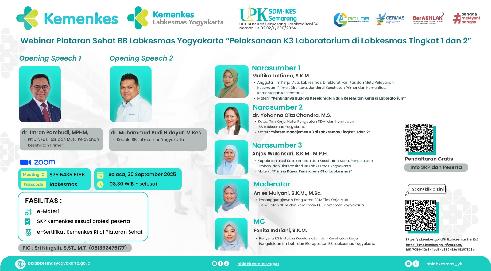 Pelaksanaan K3 Laboratorium di Labkesmas Tingkat 1 dan 2 Angkatan 1