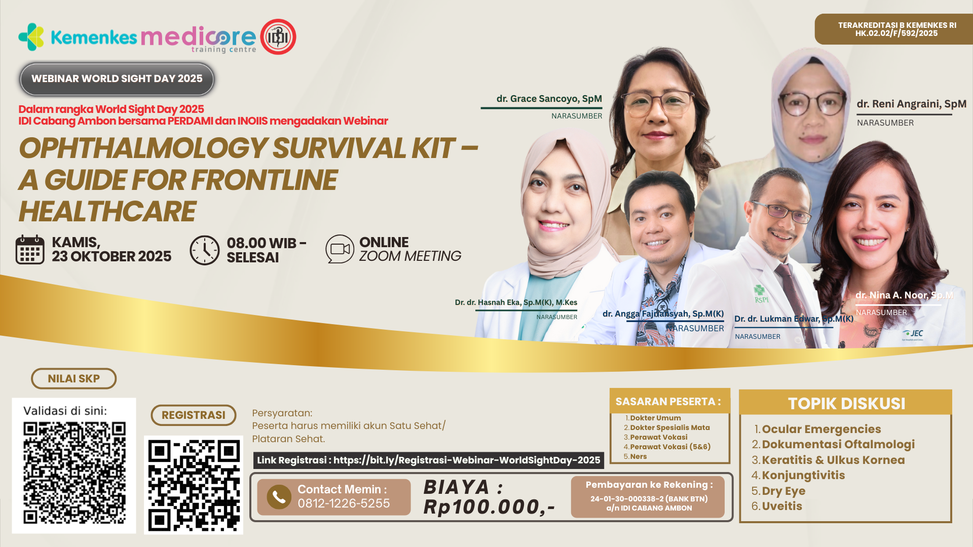 World Sight Day 2025 Ophthalmology Survival Kit – A Guide for Frontline Healthcare Angkatan 1